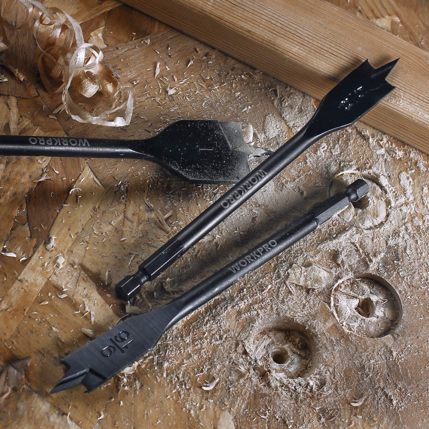 Juego de Brocas de Espada WORKPRO 10 Piezas Acero Carbono