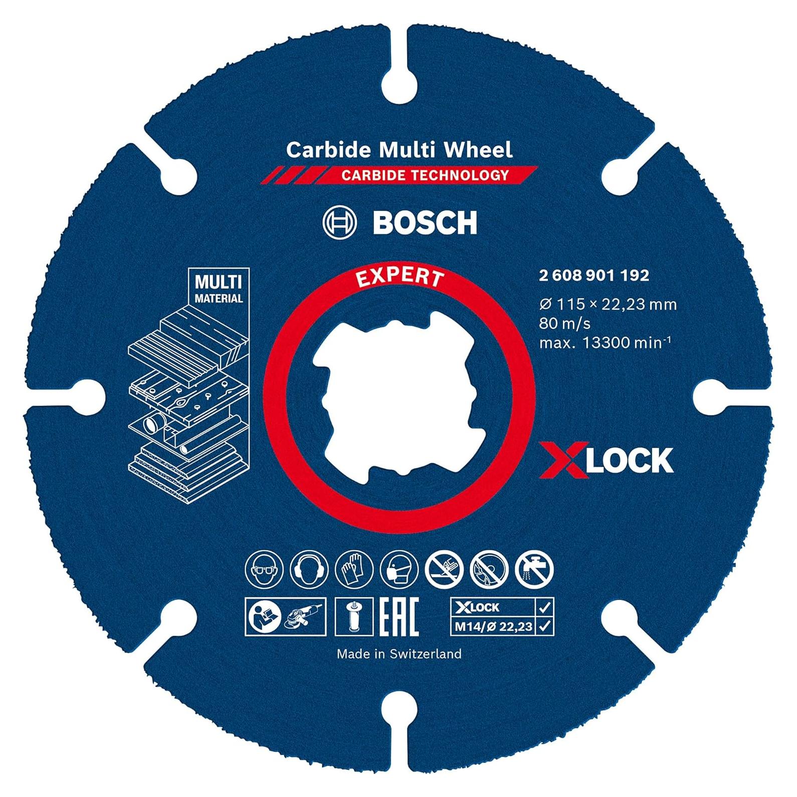 Disco de Corte Bosch Expert Carbide Multi Wheel X-LOCK 115 mm