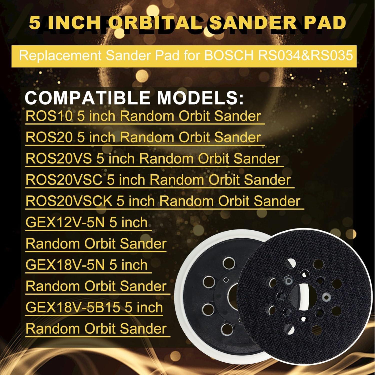Pad de Lijado 5" Gancho y Bucle Poweka RS035 Compatible Bosch