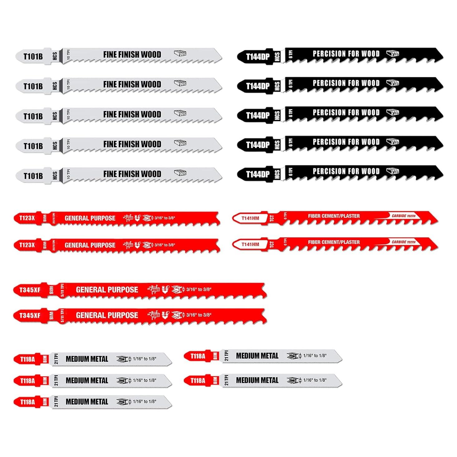 Juego de Hojas de Sierra de Calar FOXBC T-Shank - 21 Piezas