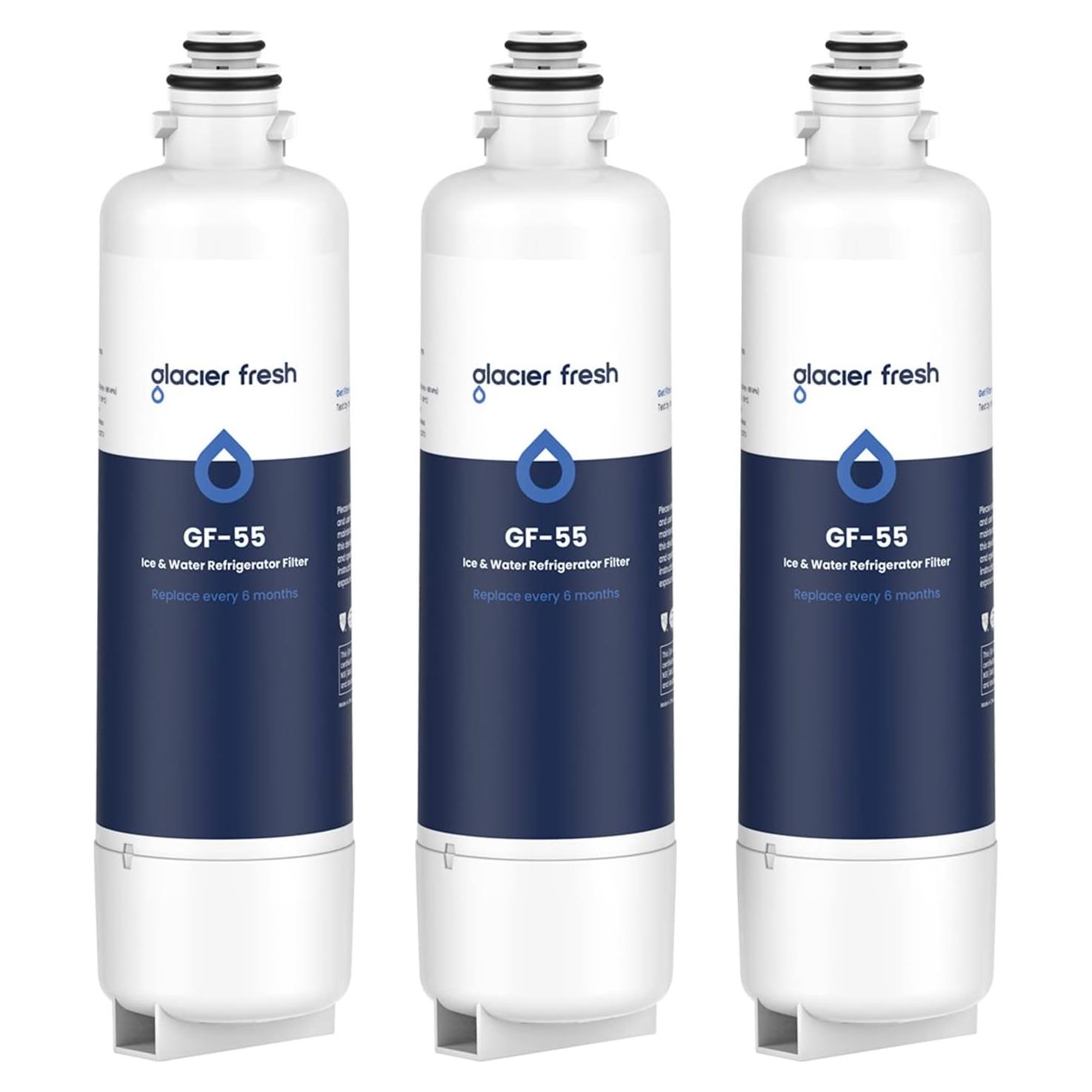 Filtro de Agua GLACIER FRESH GF55 para Refrigerador Bosch - 3 Unidades