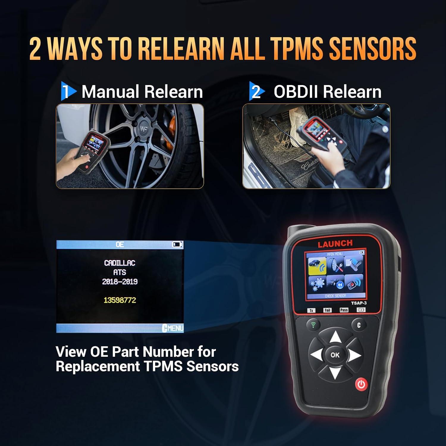 Herramienta TPMS LAUNCH TSAP-3 - Activar, Leer y Reprogramar Sensores