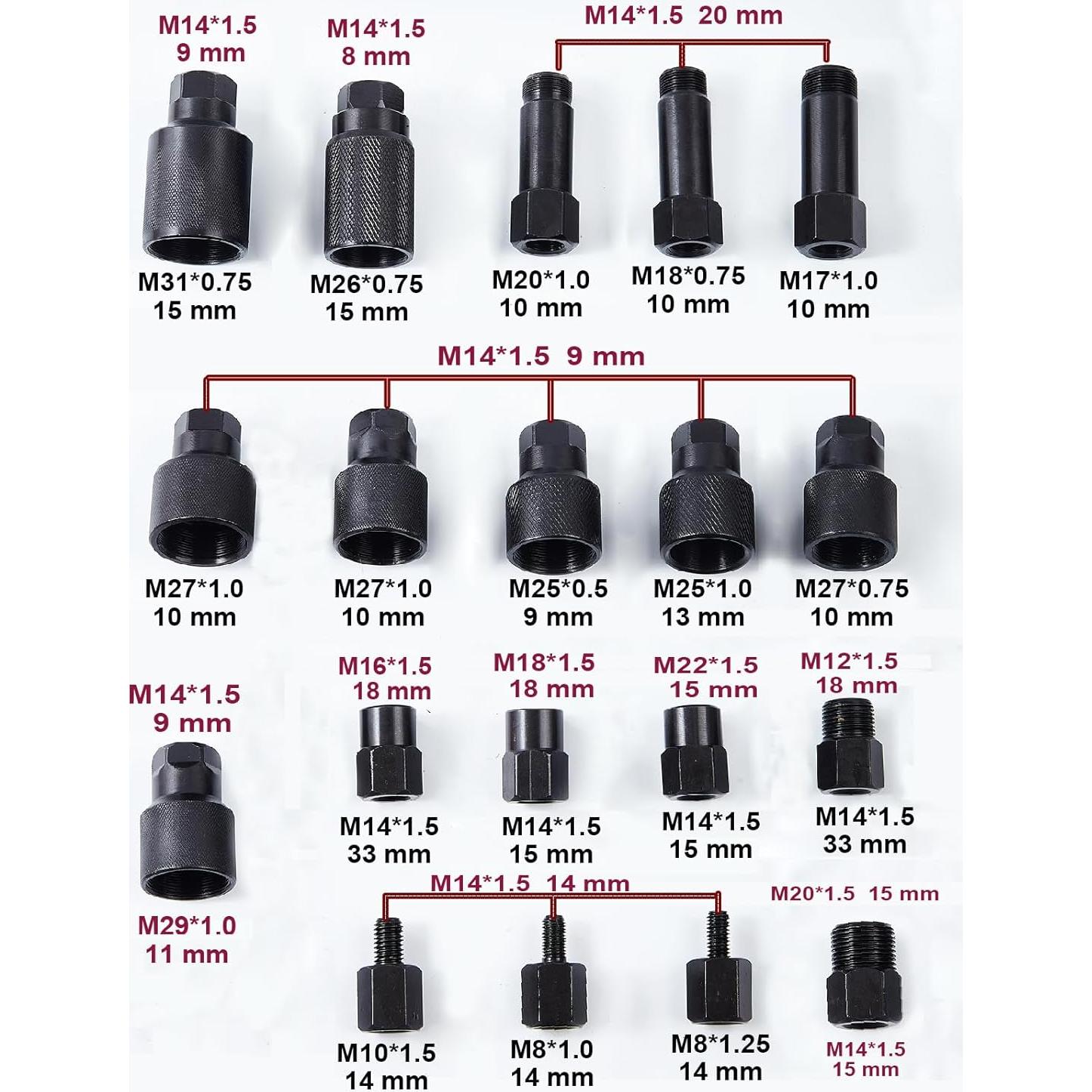Kit Extractor de Inyectores Neumático Rolfutool 21 Piezas 10mm