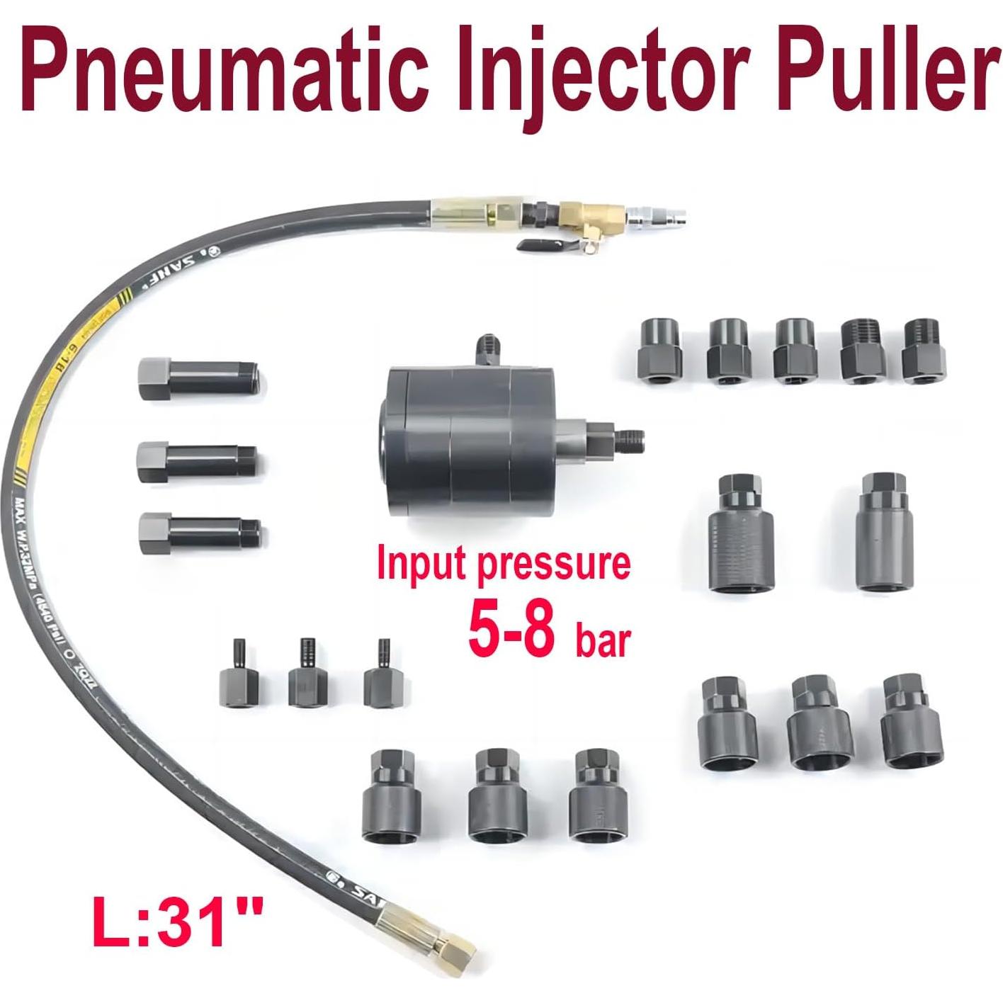 Kit Extractor de Inyectores Neumático Rolfutool 21 Piezas 10mm