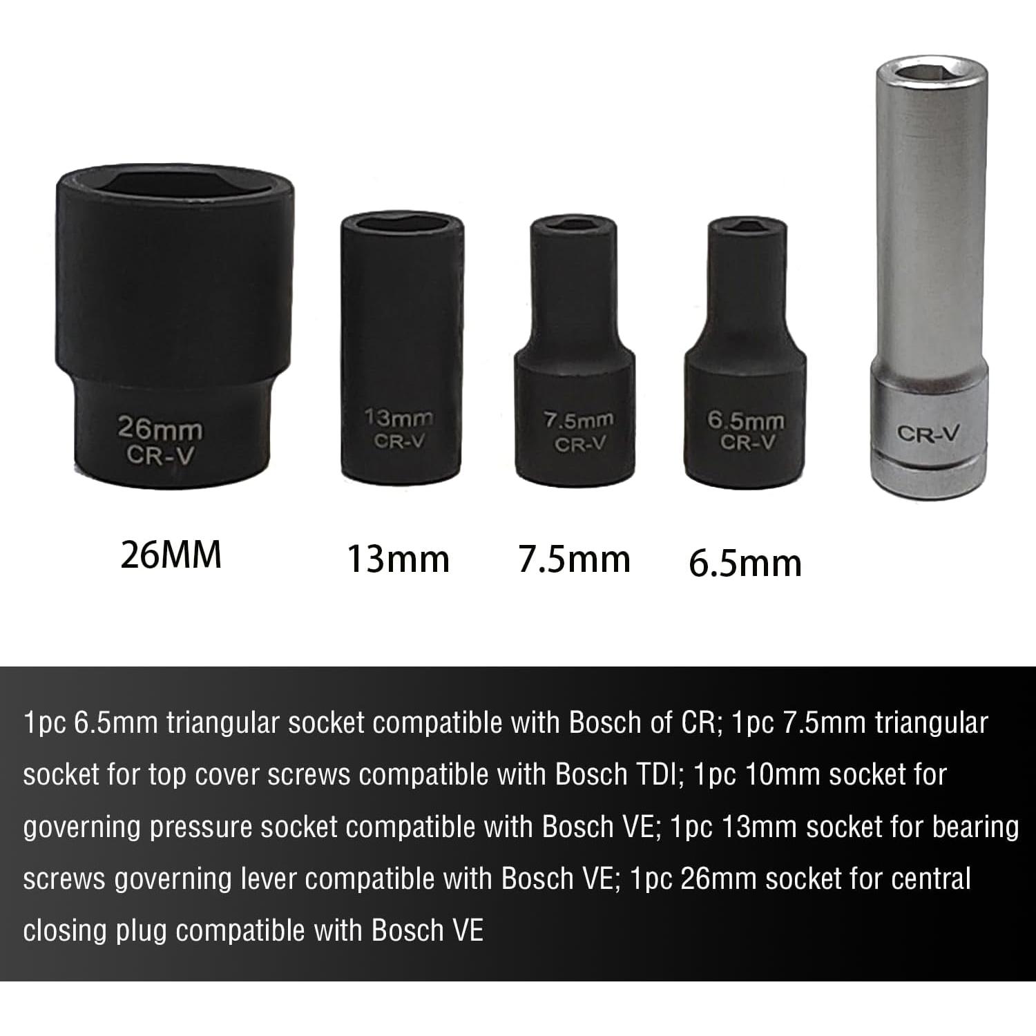 Juego de Herramientas de Inyección Diésel JEUCLEL 5 Piezas