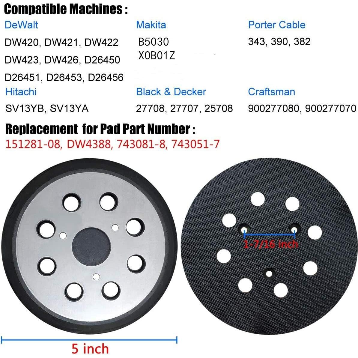 Pad de Respaldo de 5" para Lijadora Orbital DeWalt DW421