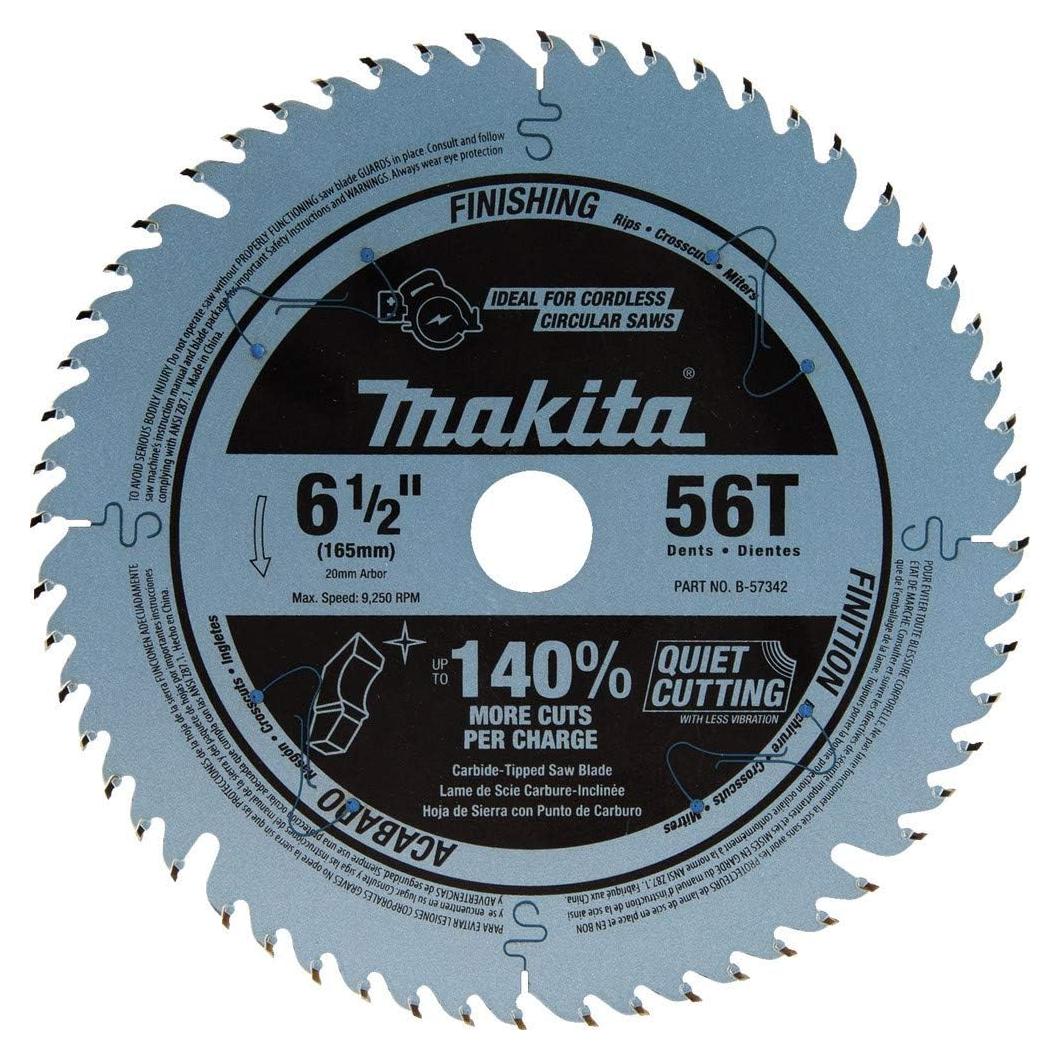 Hoja de sierra de inmersión Makita B-57342 6-1/2" 56T Carburo