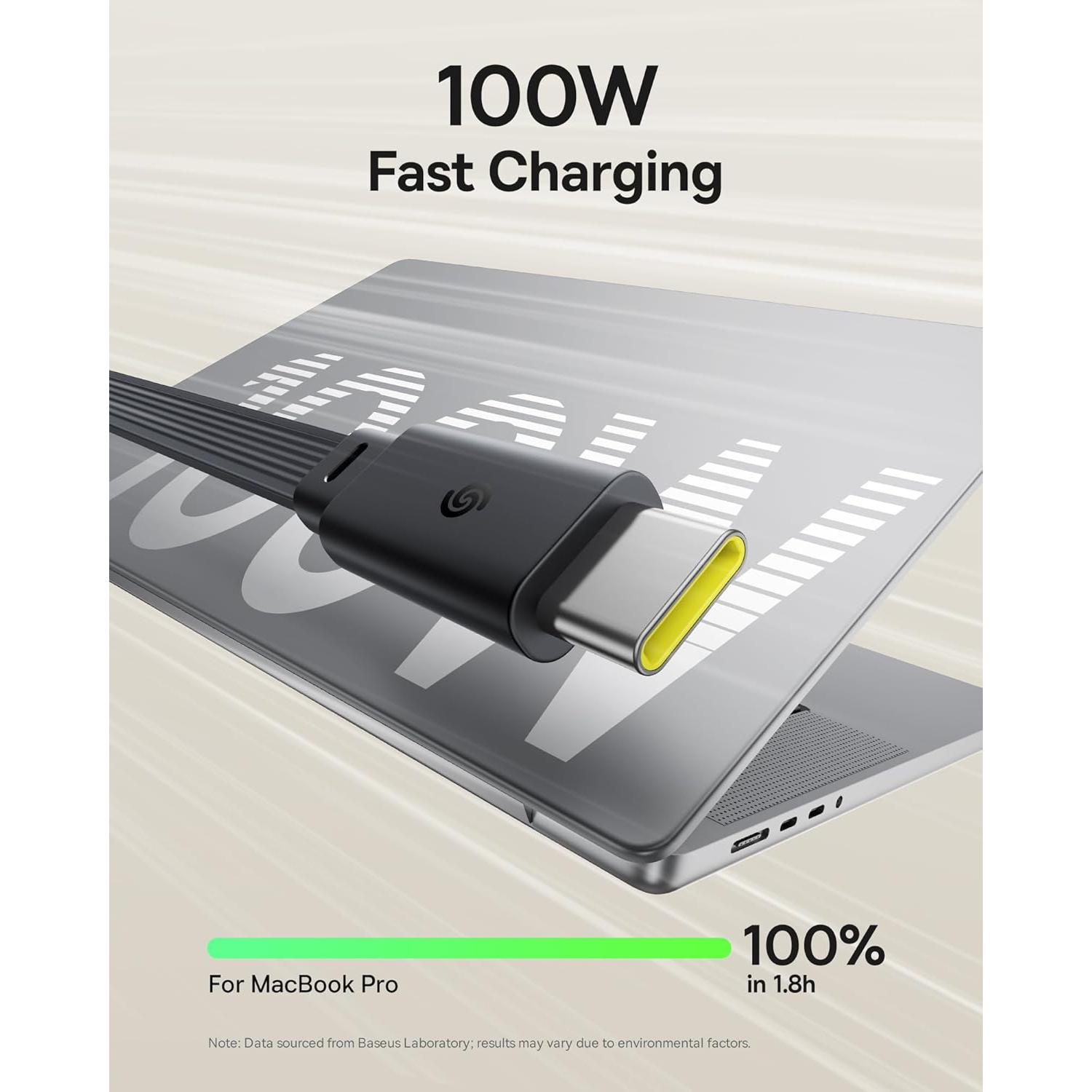 Cable USB C Retráctil Baseus 100W 149.86 cm Carga Rápida