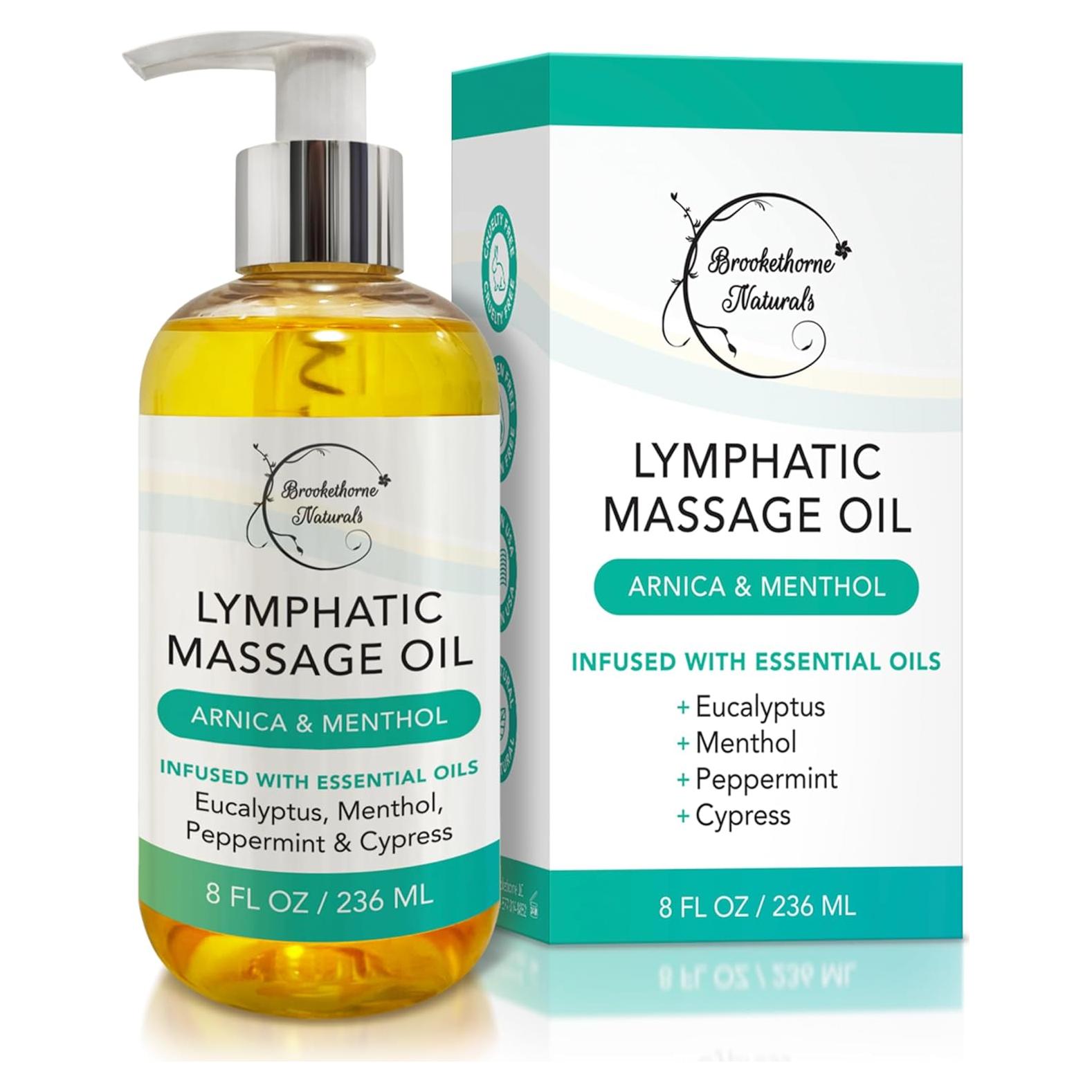 Aceite de Masaje Drenaje Linfático Brookethorne 226g Eucalipto