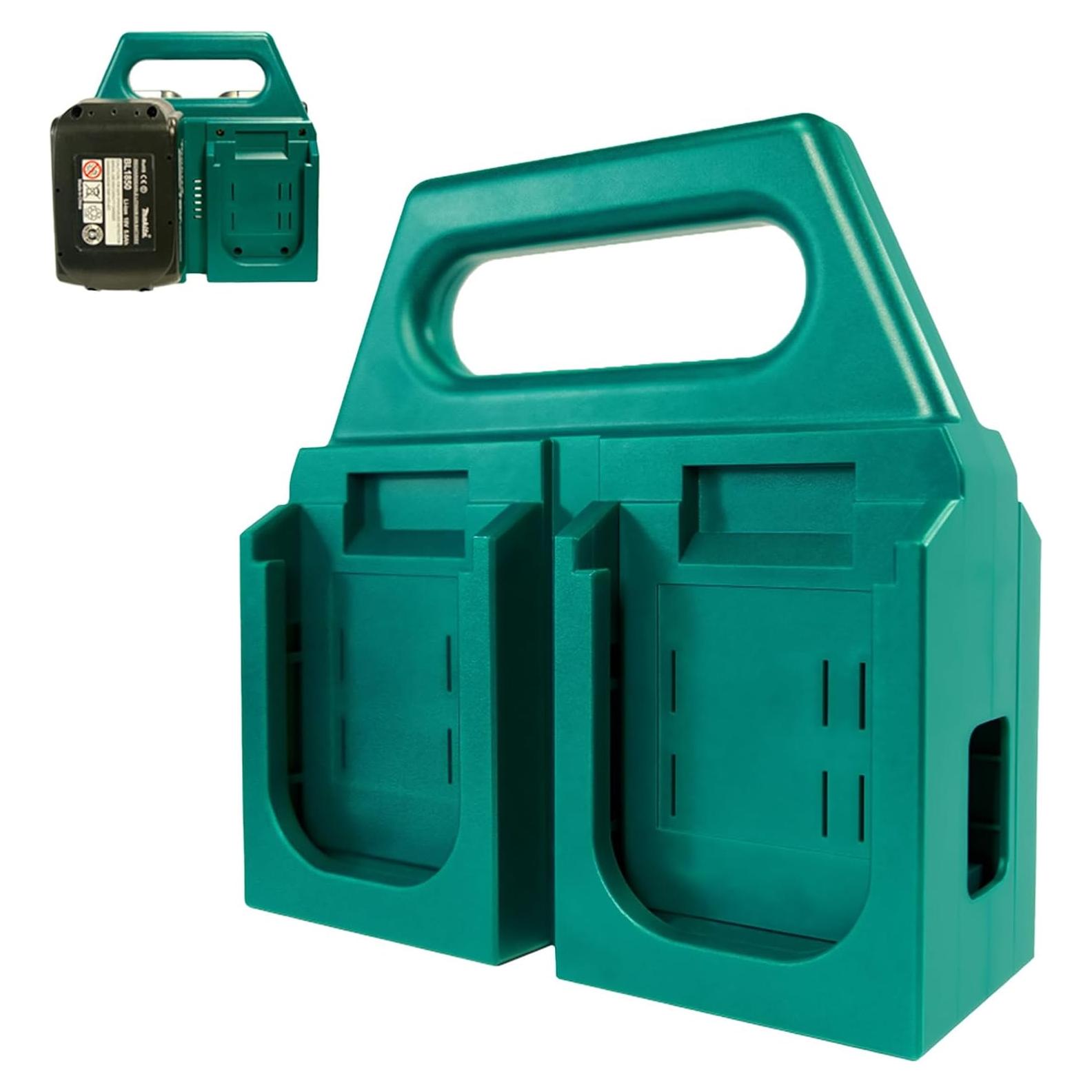 Soporte de Batería Kxufoae 4 Ranuras para Makita 18V - Organizador Portátil