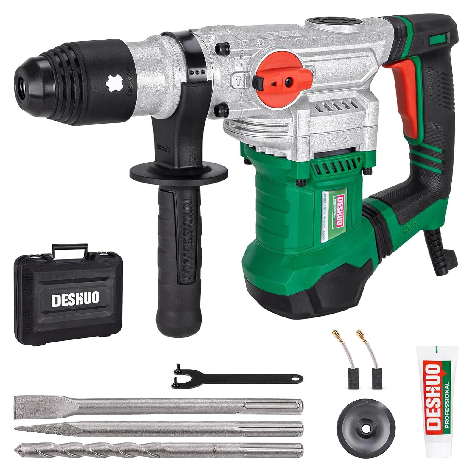 Martillo Rotativo SDS-Max DESHUO 1500W 3 Modos 6.09kg