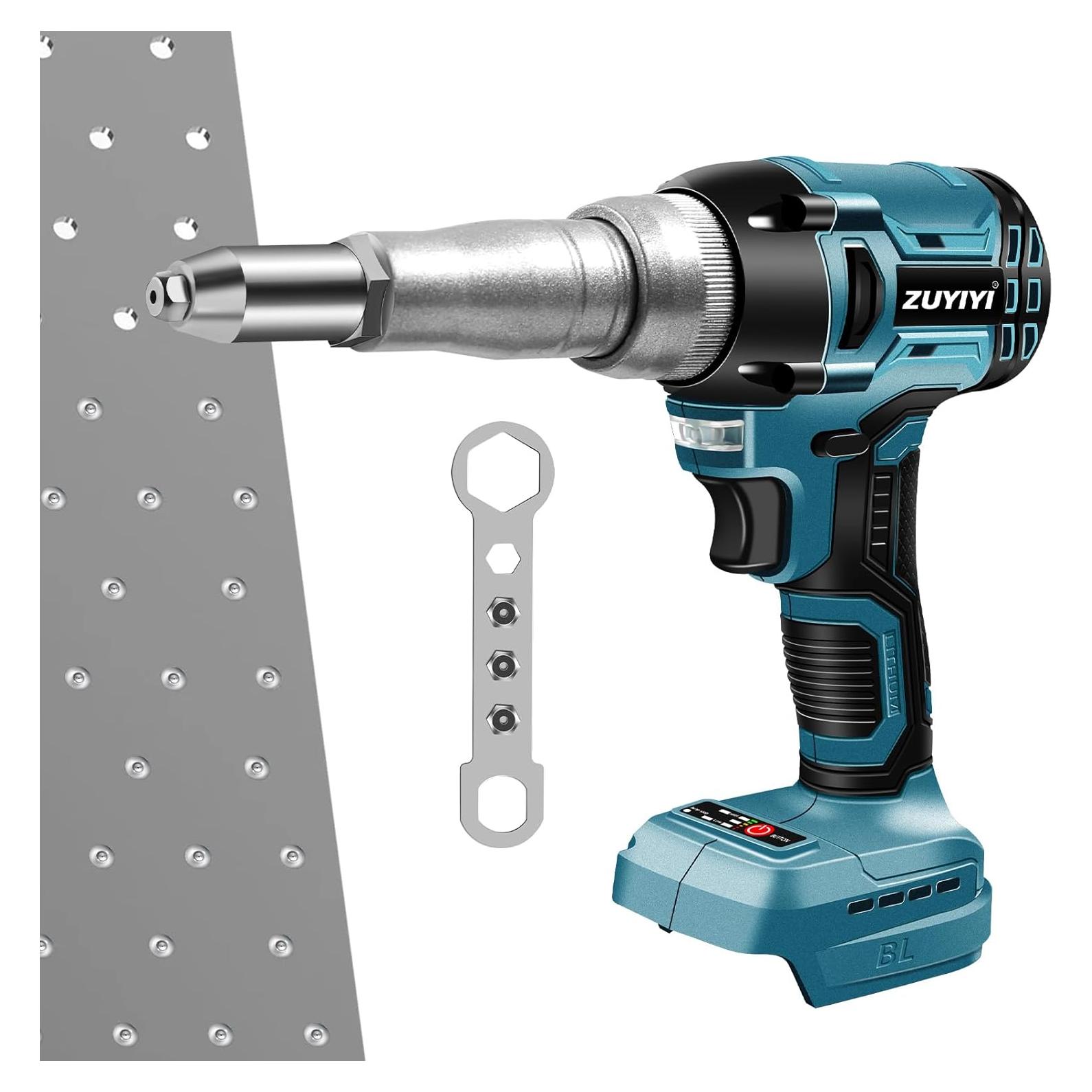 Pistola de Remaches Inalámbrica ZUYIYI 18V Sin Batería
