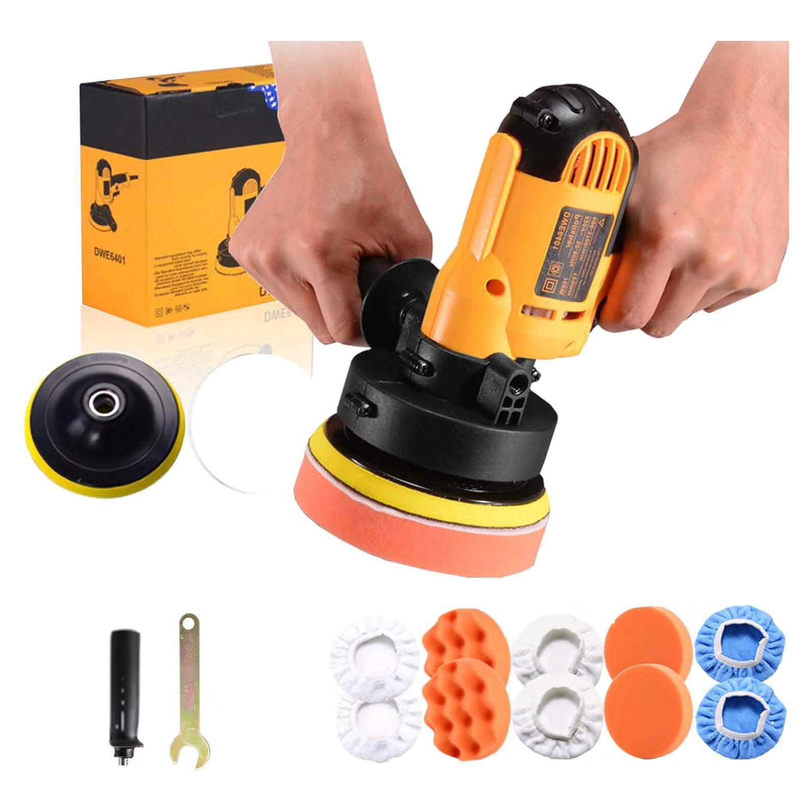 Pulidor Orbital CJC 600W con Velocidad Variable para Coche y Muebles