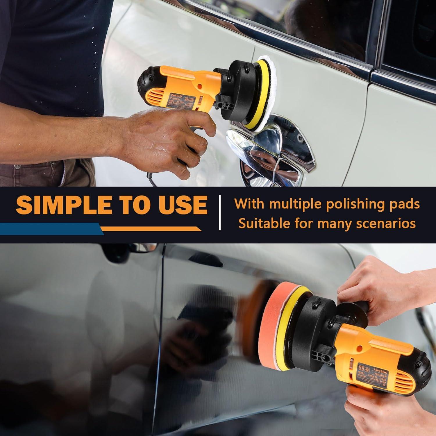 Pulidor Orbital CJC 600W con Velocidad Variable para Coche y Muebles