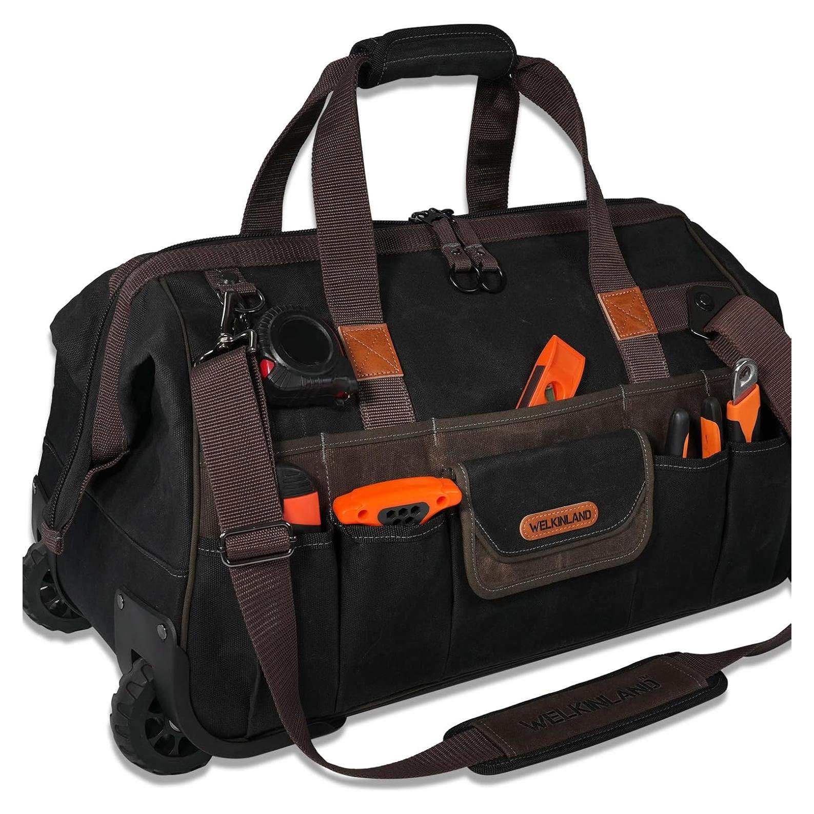 Bolsa de Herramientas Rodante WELKINLAND 22" 48 Bolsillos