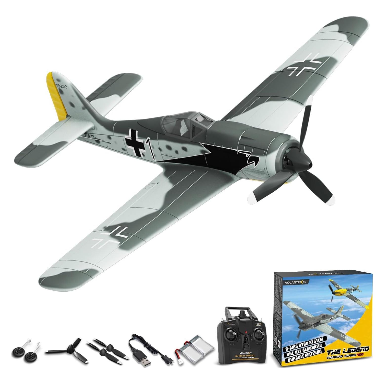 Avión RC VOLANTEXRC FW190 4CH con Giroscopio y Acrobacias