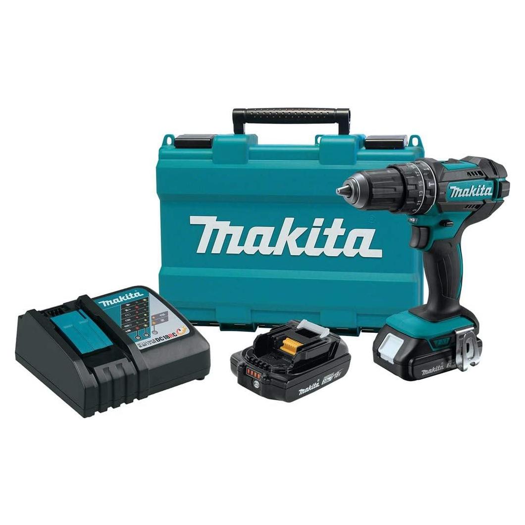 Taladro Martillo Inalámbrico Makita XPH10R 18V 2Ah 1/2"
