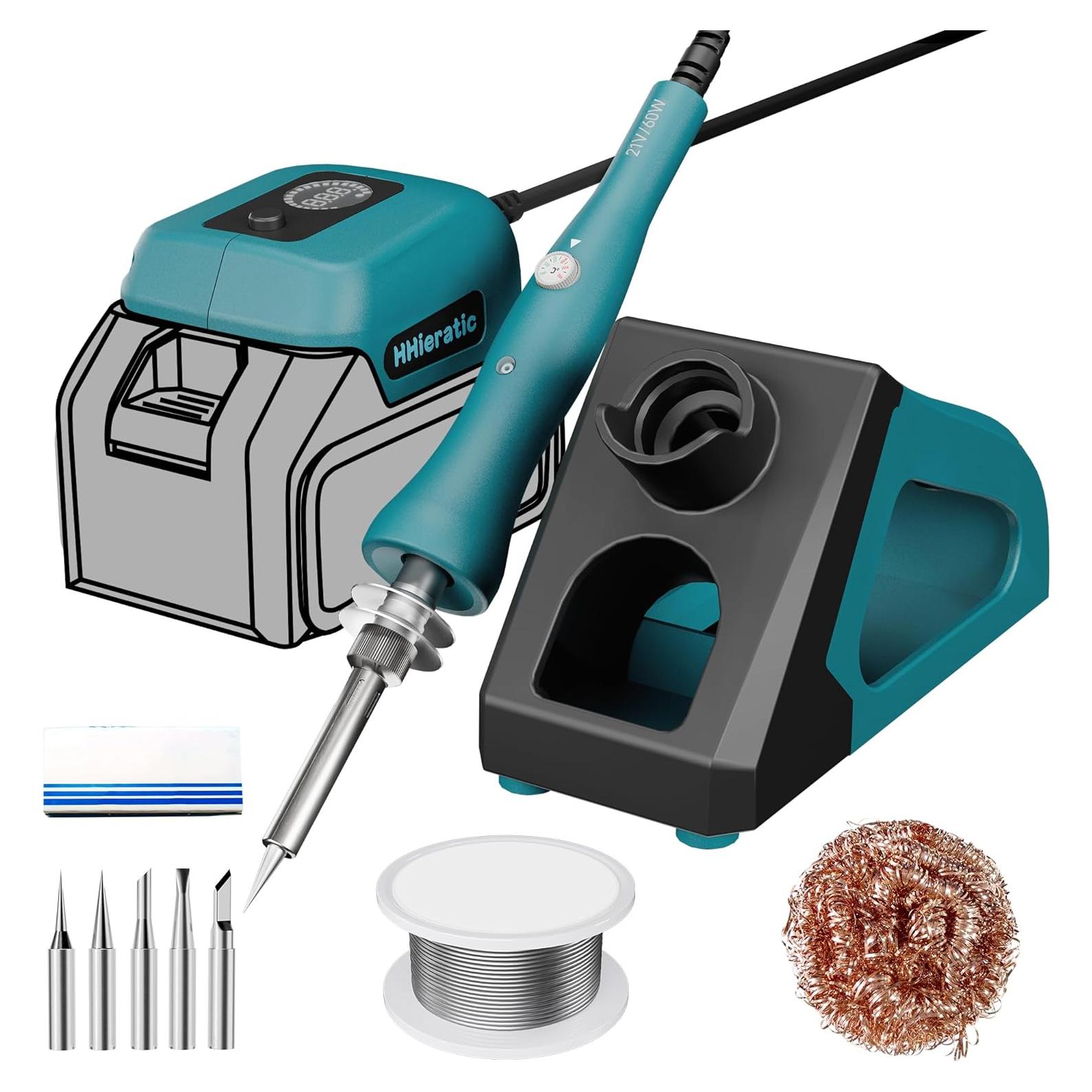 Kit de Soldador Inalámbrico HHieratic 60W para Batería 18V