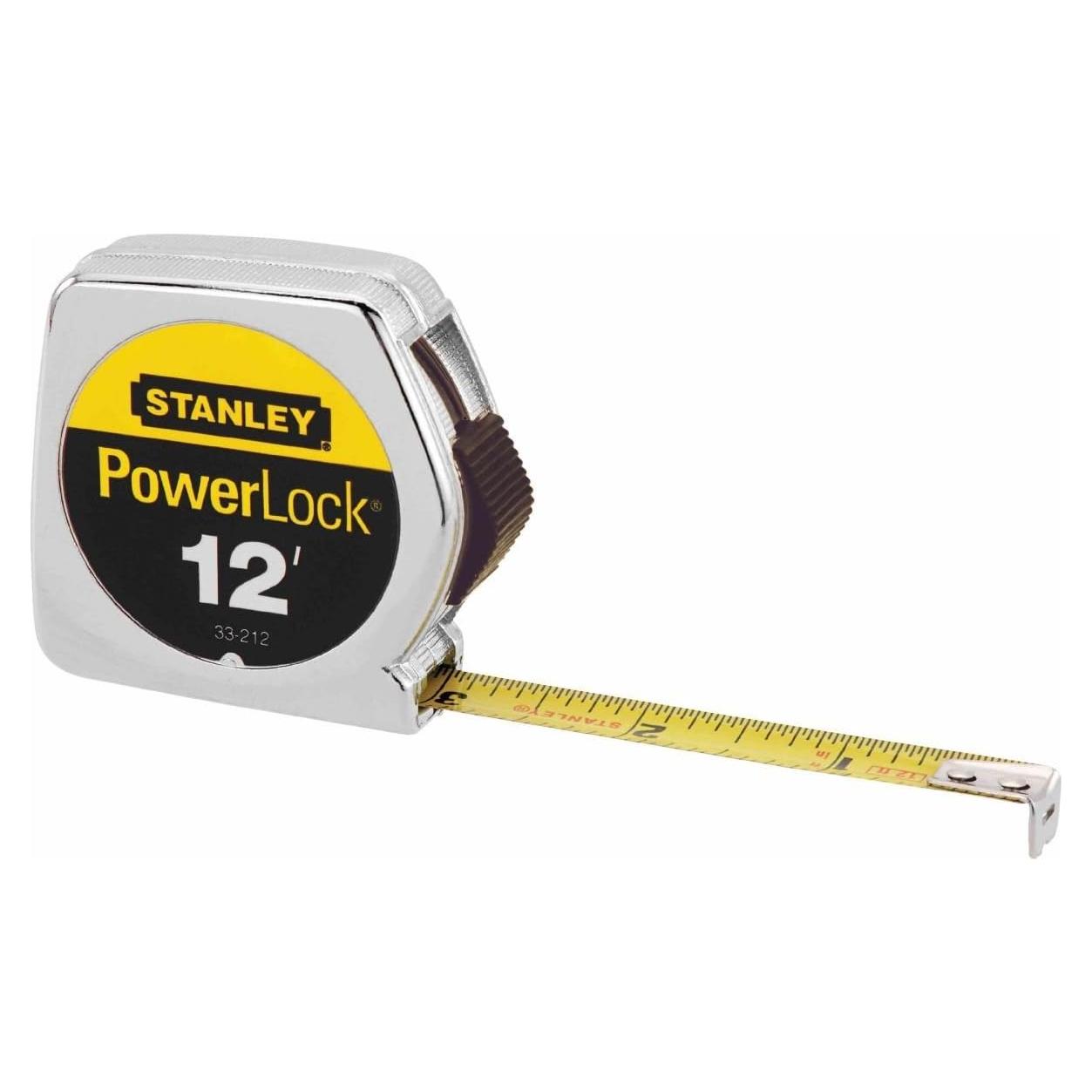 Regla de Cinta Powerlock Stanley 3.66m Amarillo/Negro
