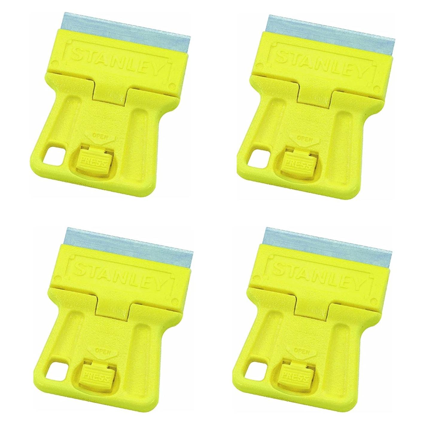 Raspador de cuchillas mini Stanley 28-100 4 unidades amarillo