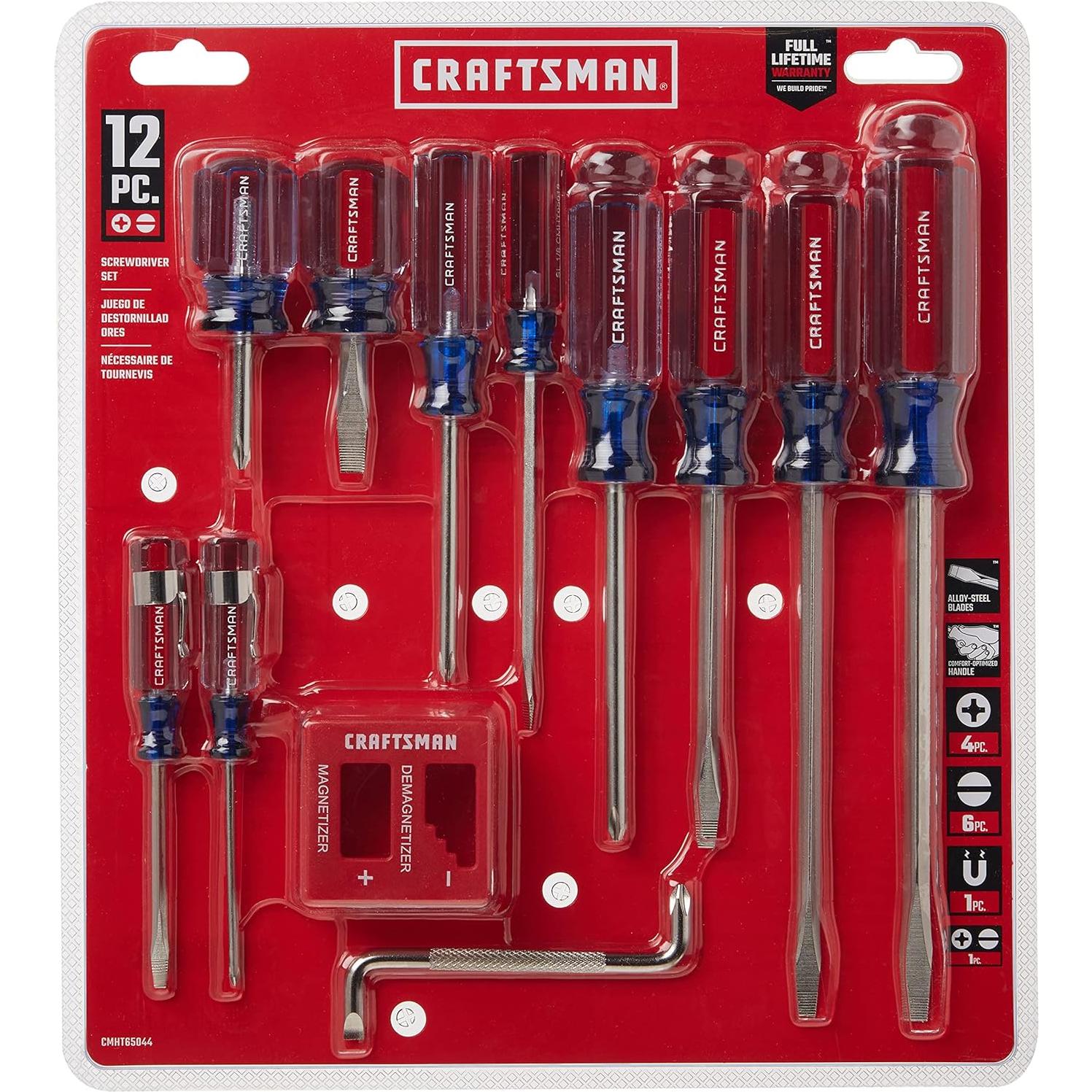 Juego de Destornilladores CRAFTSMAN 12 Piezas Acero Aleado