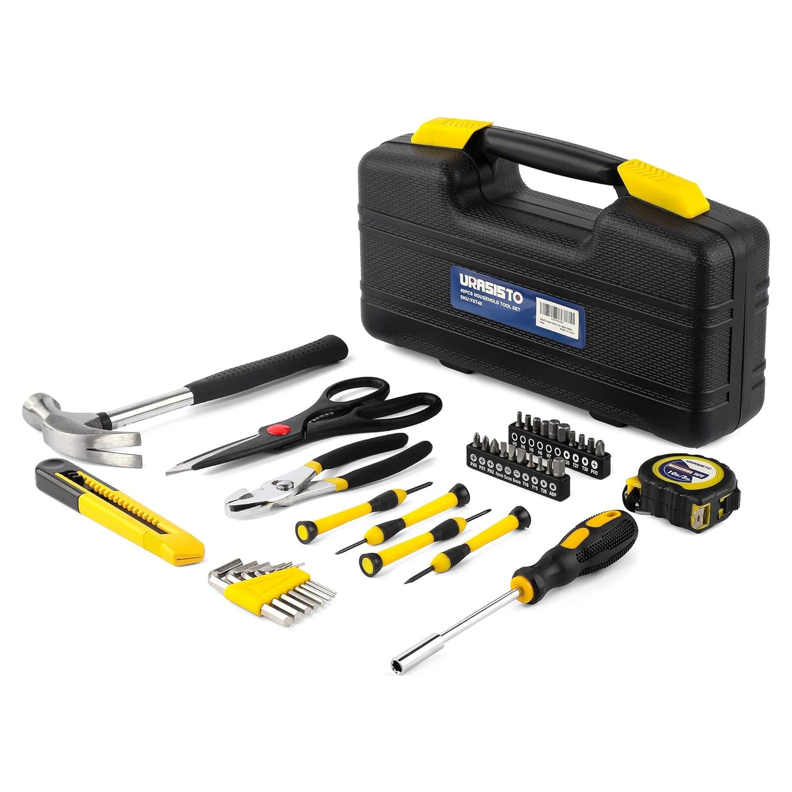 Kit de Herramientas Manuales URASISTO 40 Piezas con Caja