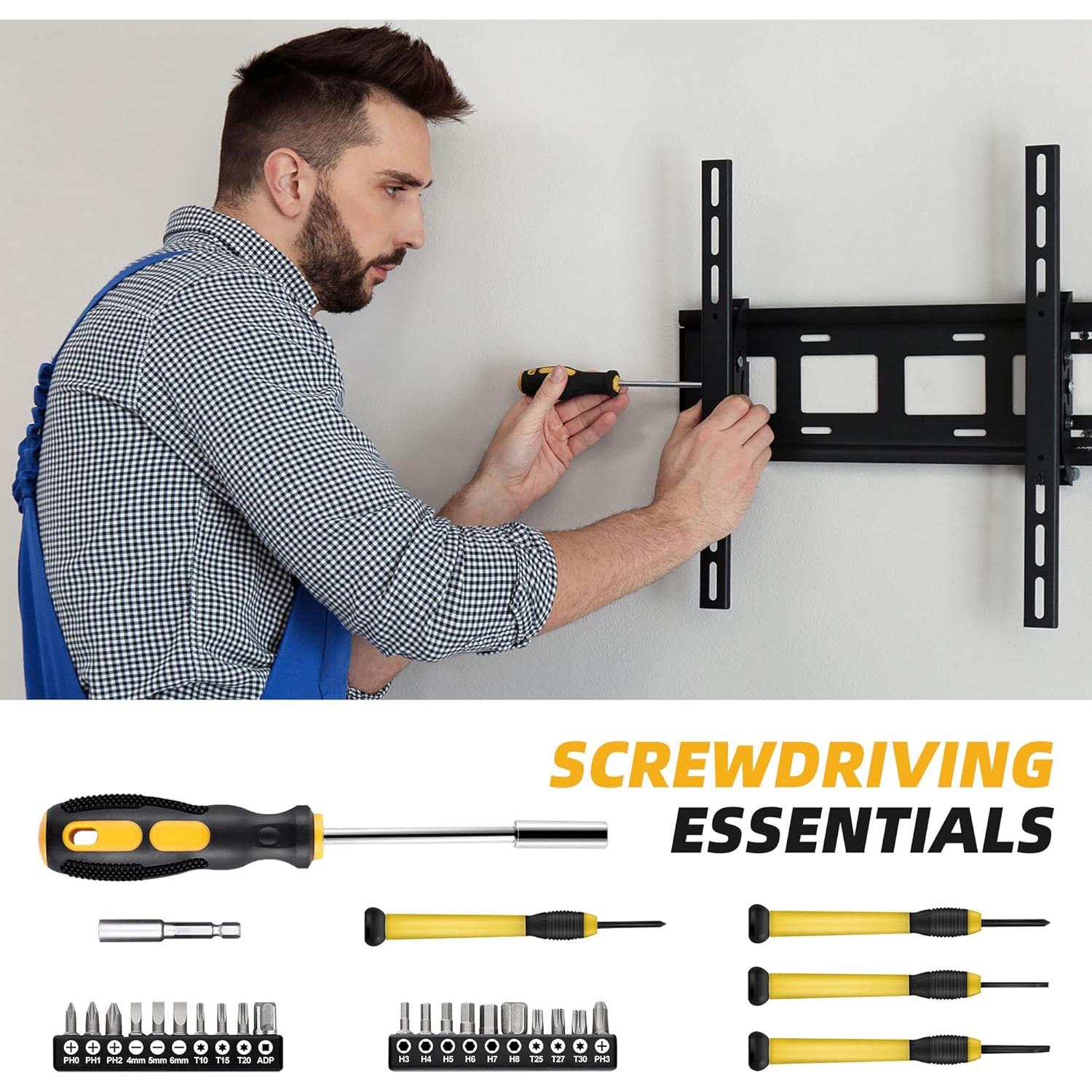 Kit de Herramientas Manuales URASISTO 40 Piezas con Caja