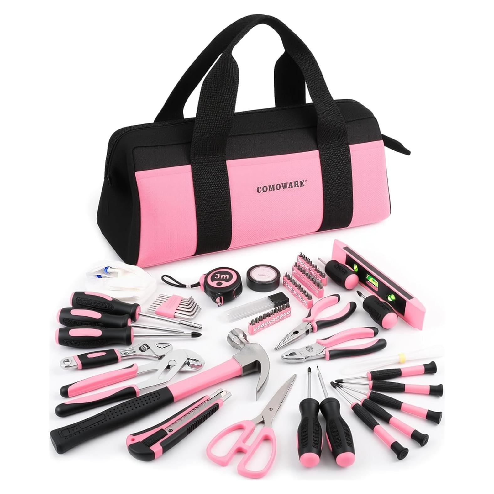 Kit de Herramientas para el Hogar COMOWARE 218 Piezas Rosa