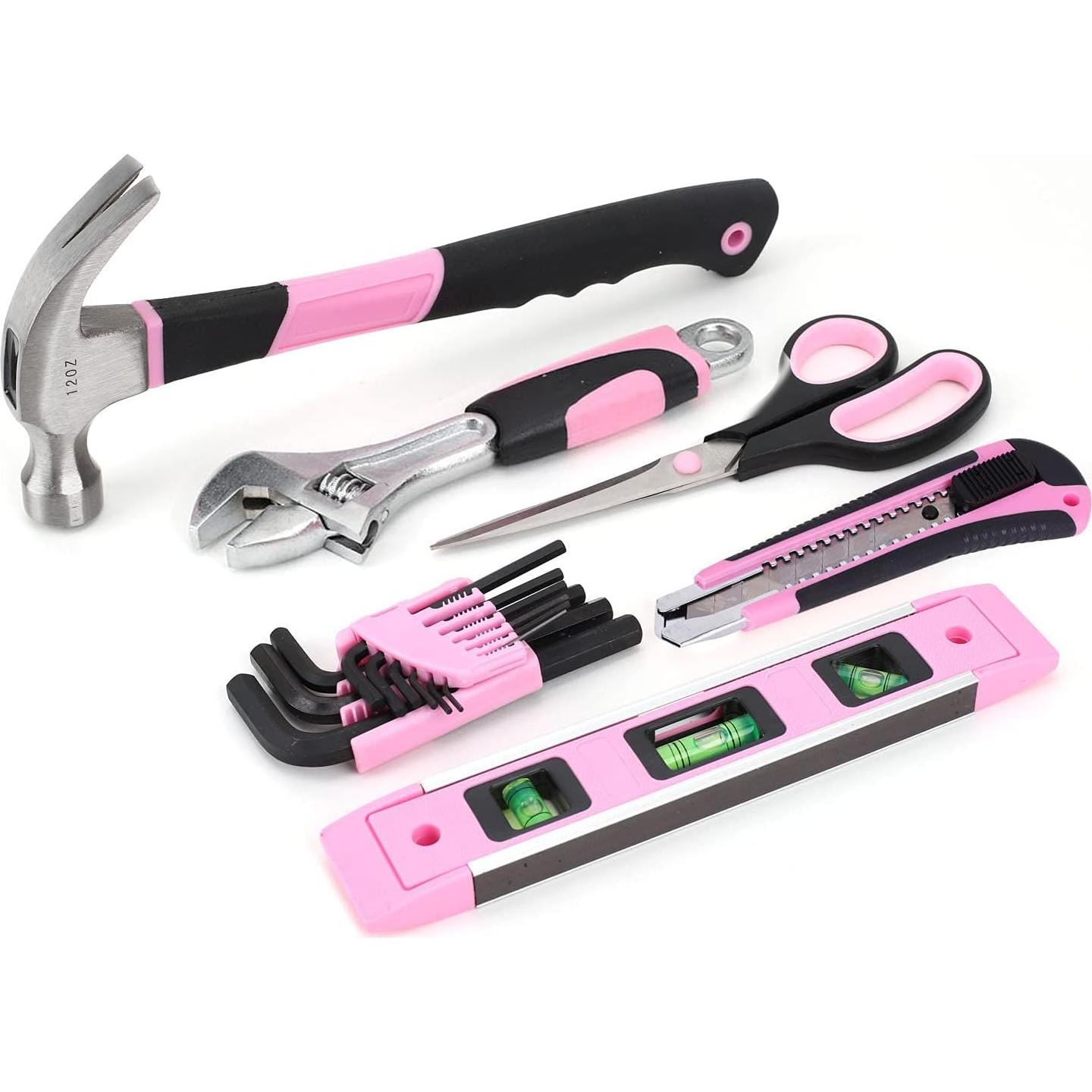 Juego de Herramientas Rápido Rosa 220 Piezas con Bolsa 30.48 cm