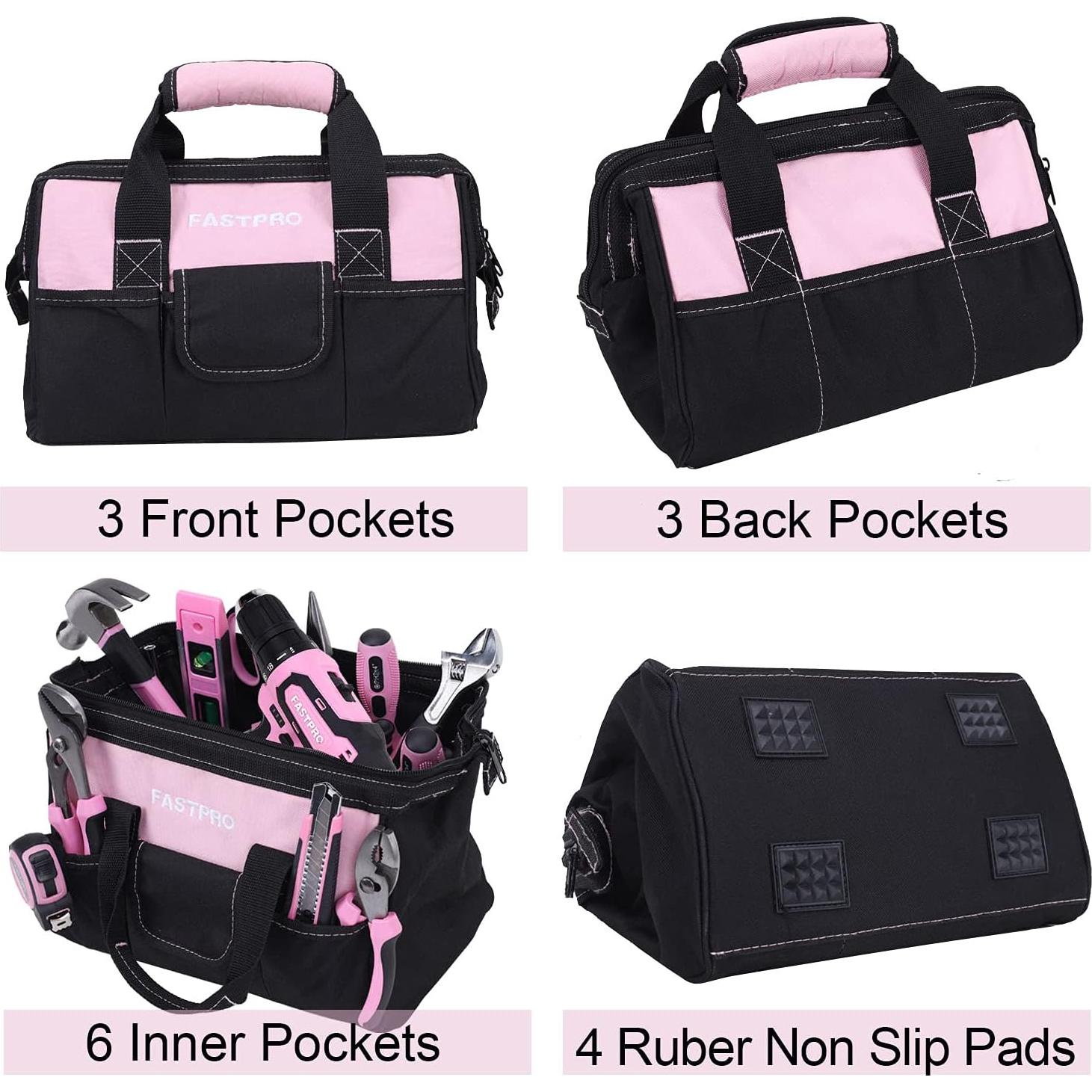 Juego de Herramientas Rápido Rosa 220 Piezas con Bolsa 30.48 cm