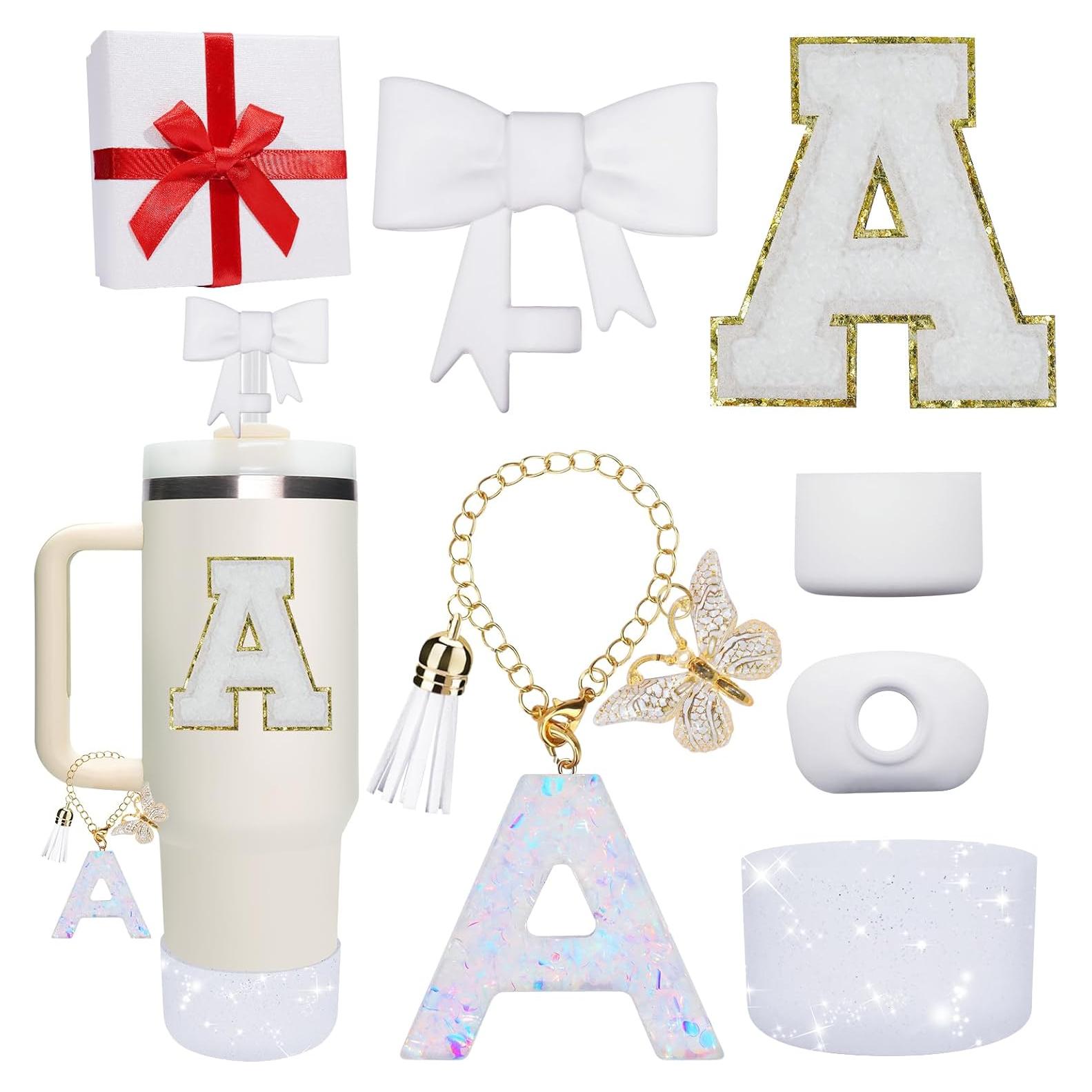 Accesorios para Stanley Cup 30oz/40oz Miglaja - Tapa Floral, Silicona, Calcomanías