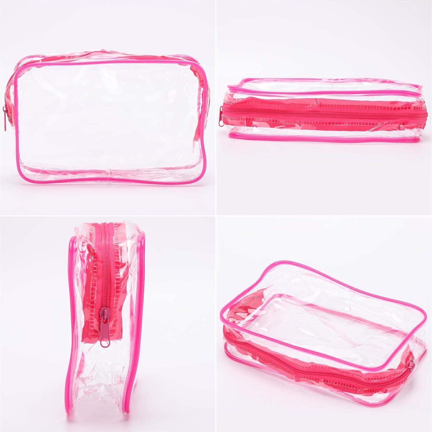 10 Bolsas Cosméticas Transparentes Tbestmax Portátiles 19x10 cm