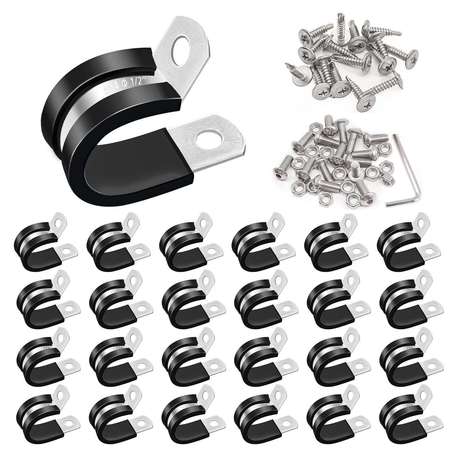 Abrazaderas de Cable 50PCS Taiss 1/2" Acero Inoxidable 304