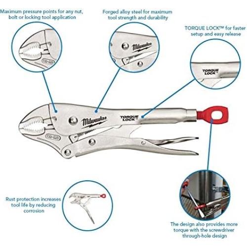 Alicate de bloqueo Milwaukee 12.7 cm ergonómico acero cromado