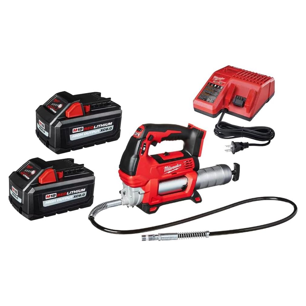 Kit Pistola de Grasa Milwaukee 2646-20 con 2 Baterías 6AH