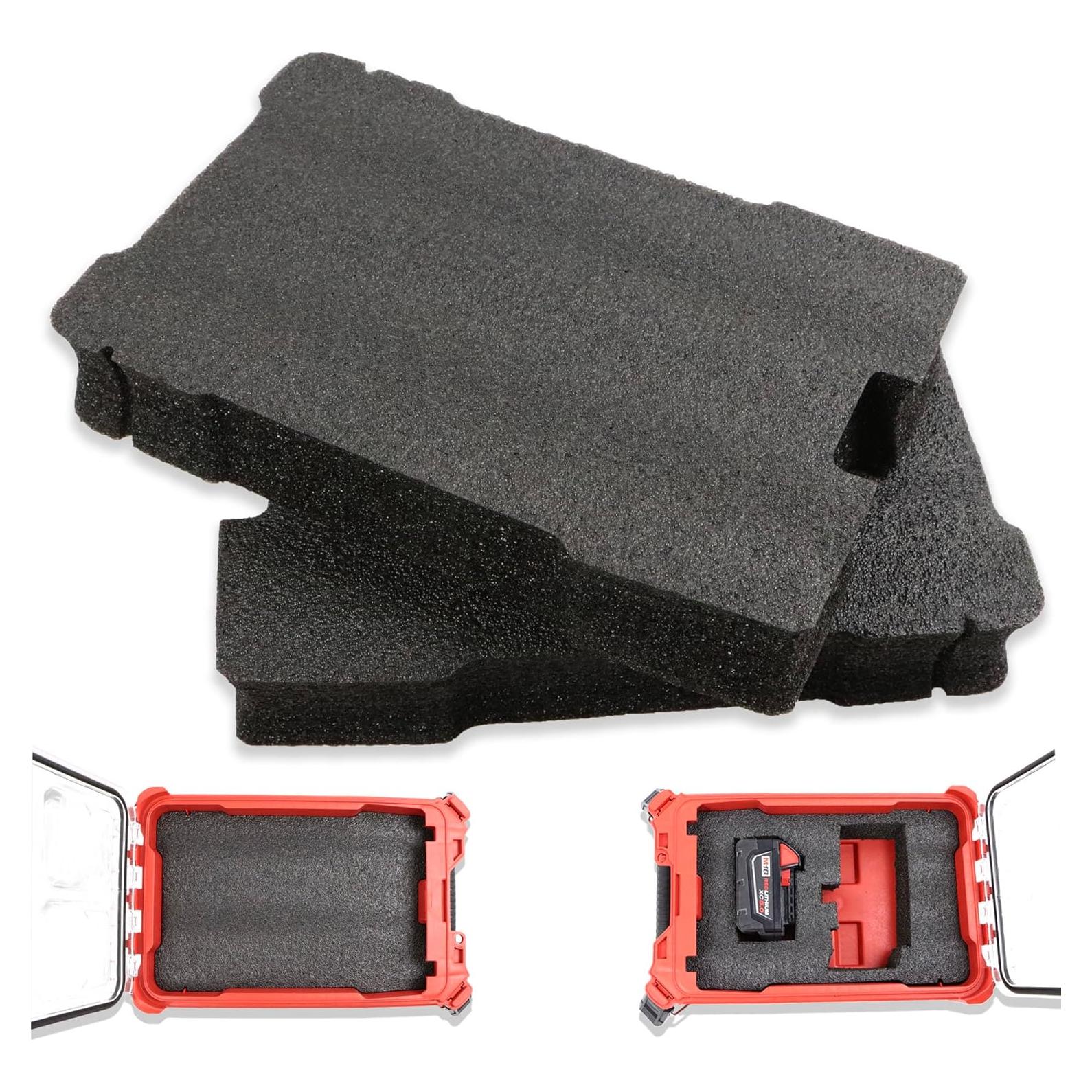 Inserciones de Espuma Negras para Milwaukee Packout 48-22-8435 - 2 Paquetes Personalizables