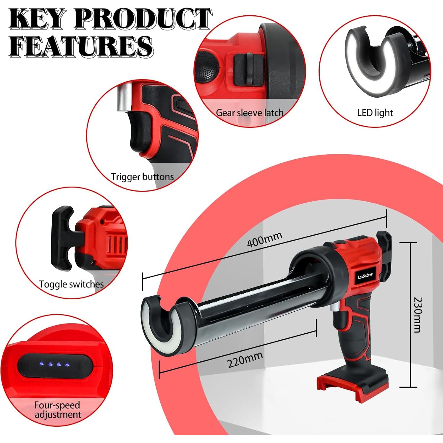 Pistola de Silicona Inalámbrica Milwaukee 18V 10 Oz con LED