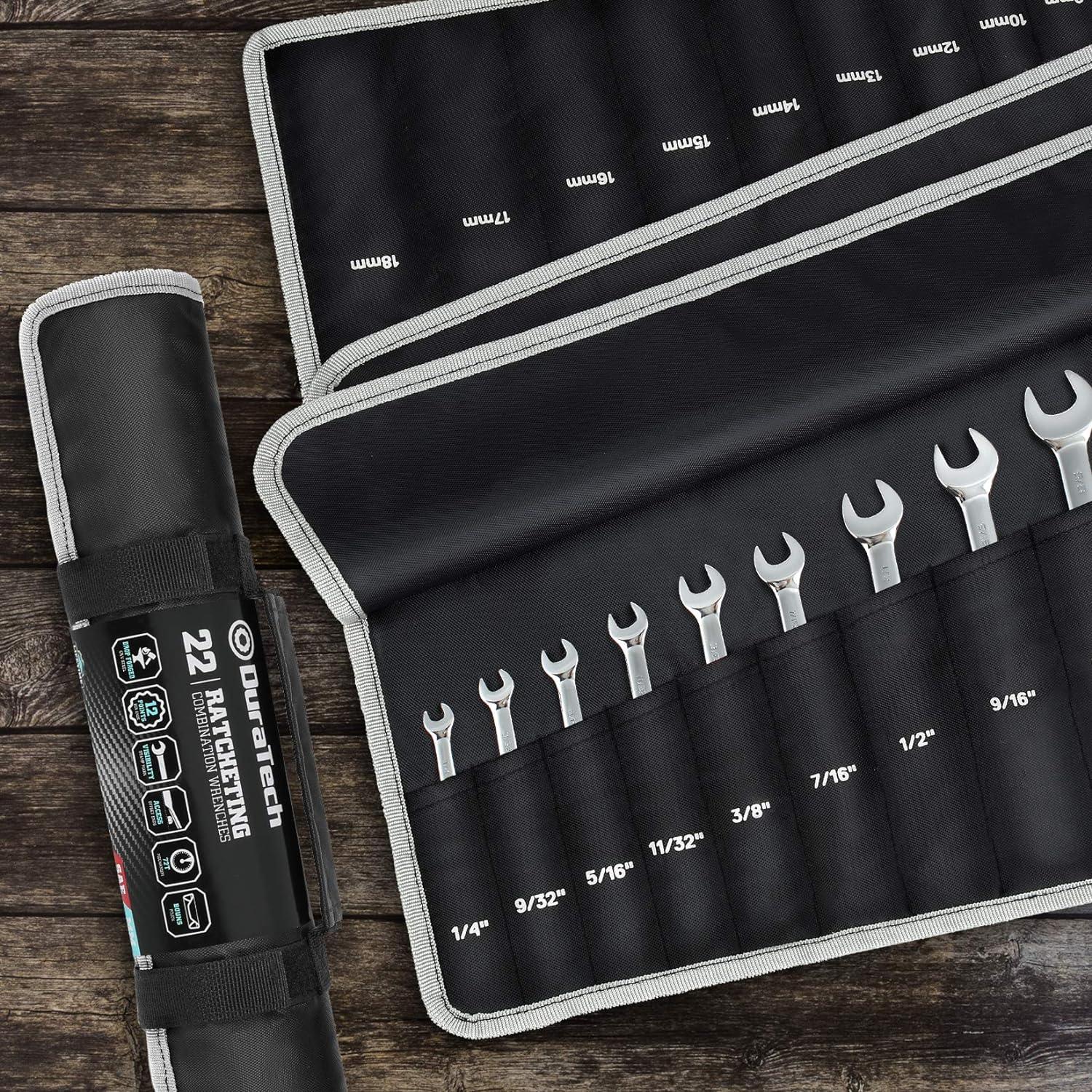 Juego de Llaves Combinadas de Carraca DURATECH 22 Piezas