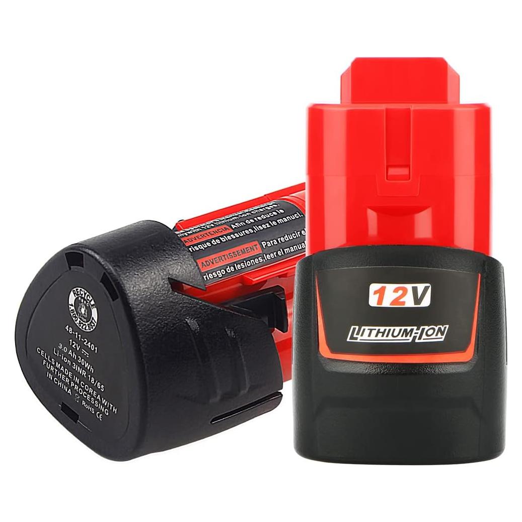 Batería de Reemplazo Waitley 12V 3.0Ah Li-Ion Compatible Milwaukee