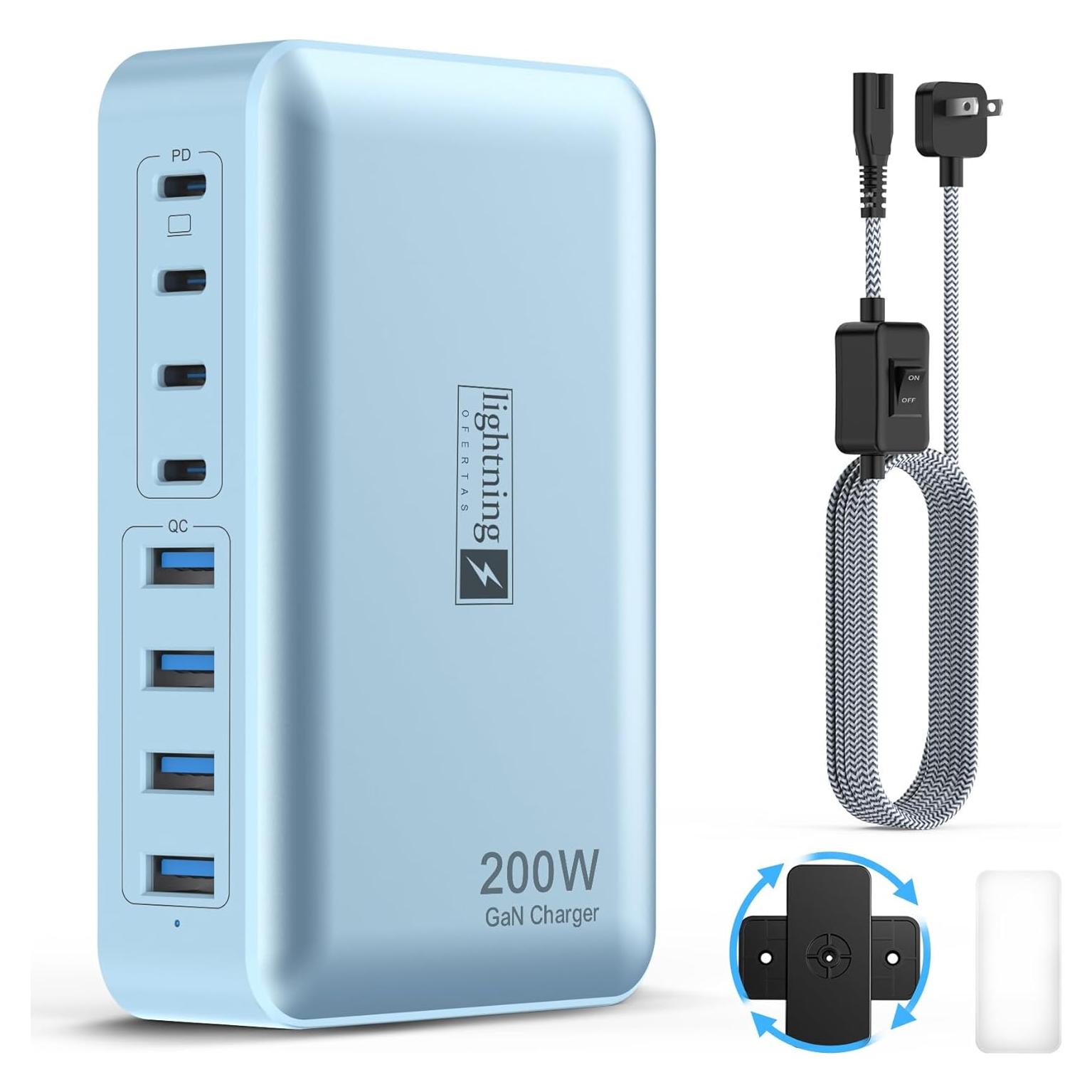 Estación de Carga Múltiple 200W 8 Puertos USB-C Dongguan