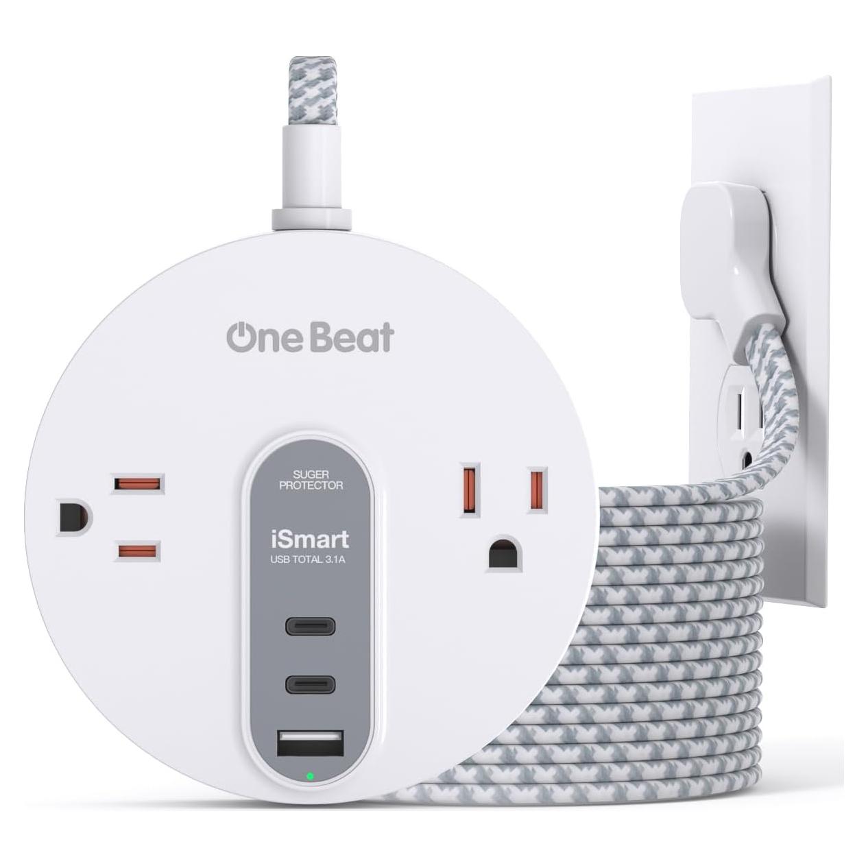 Regleta de Protección One Beat OBT2UC con 2 USB C y 3 USB