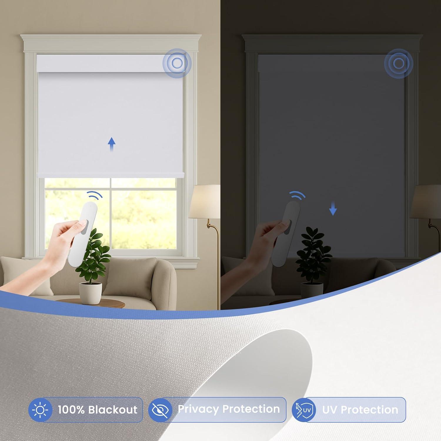 Persianas Motorizadas MANSNIX 55.88x182.88cm Control Remoto