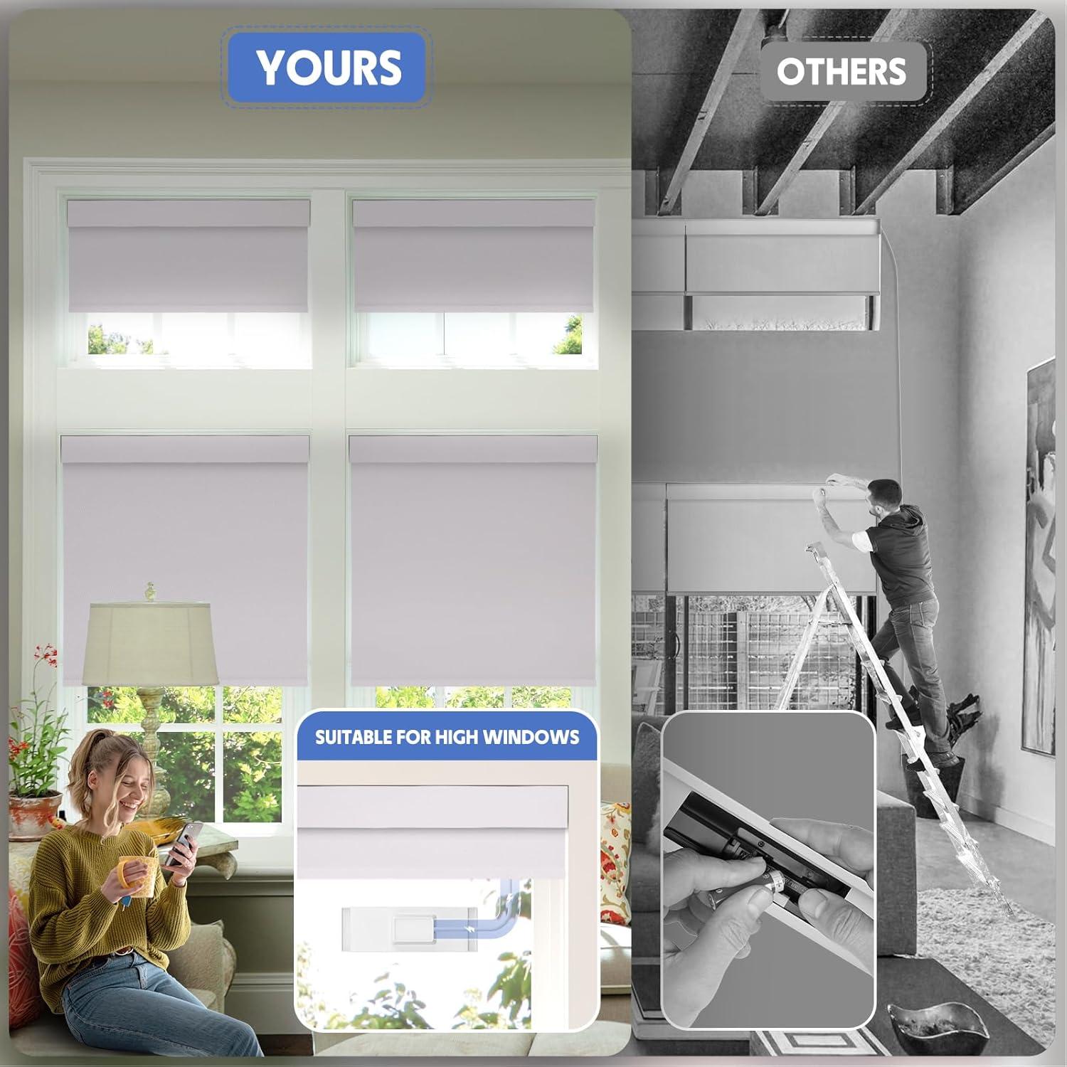 Persianas Motorizadas MANSNIX 55.88x182.88cm Control Remoto