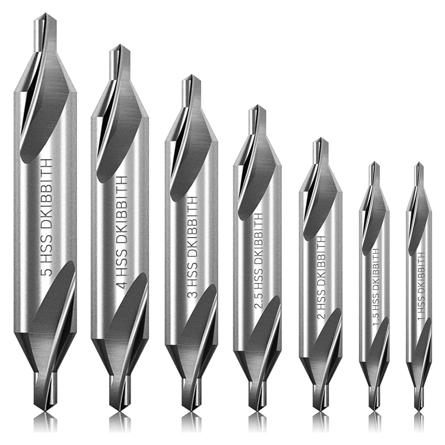 Juego de 7 Brocas Centrales M2 1.0 a 5.0mm con Estuche