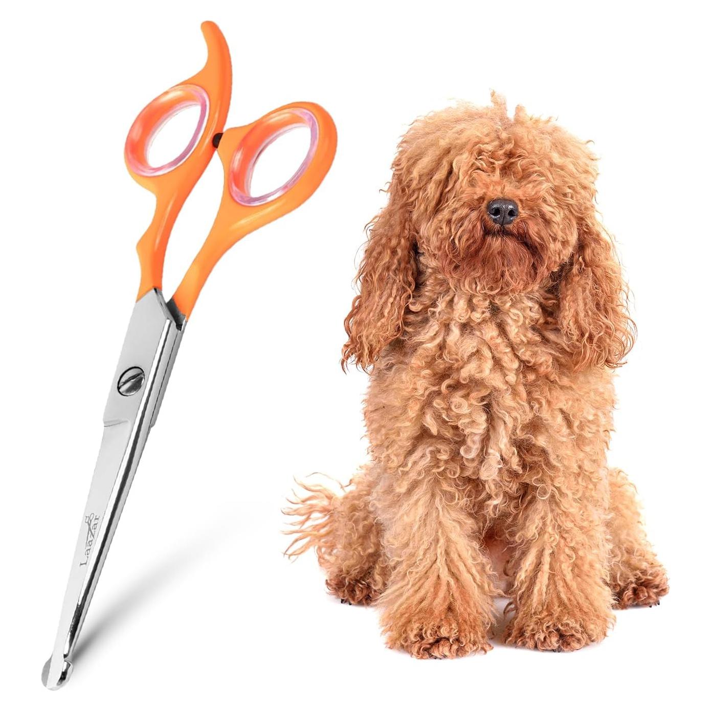 Tijeras para Perros Laazar Redondeadas Acero Inoxidable 7.6 cm