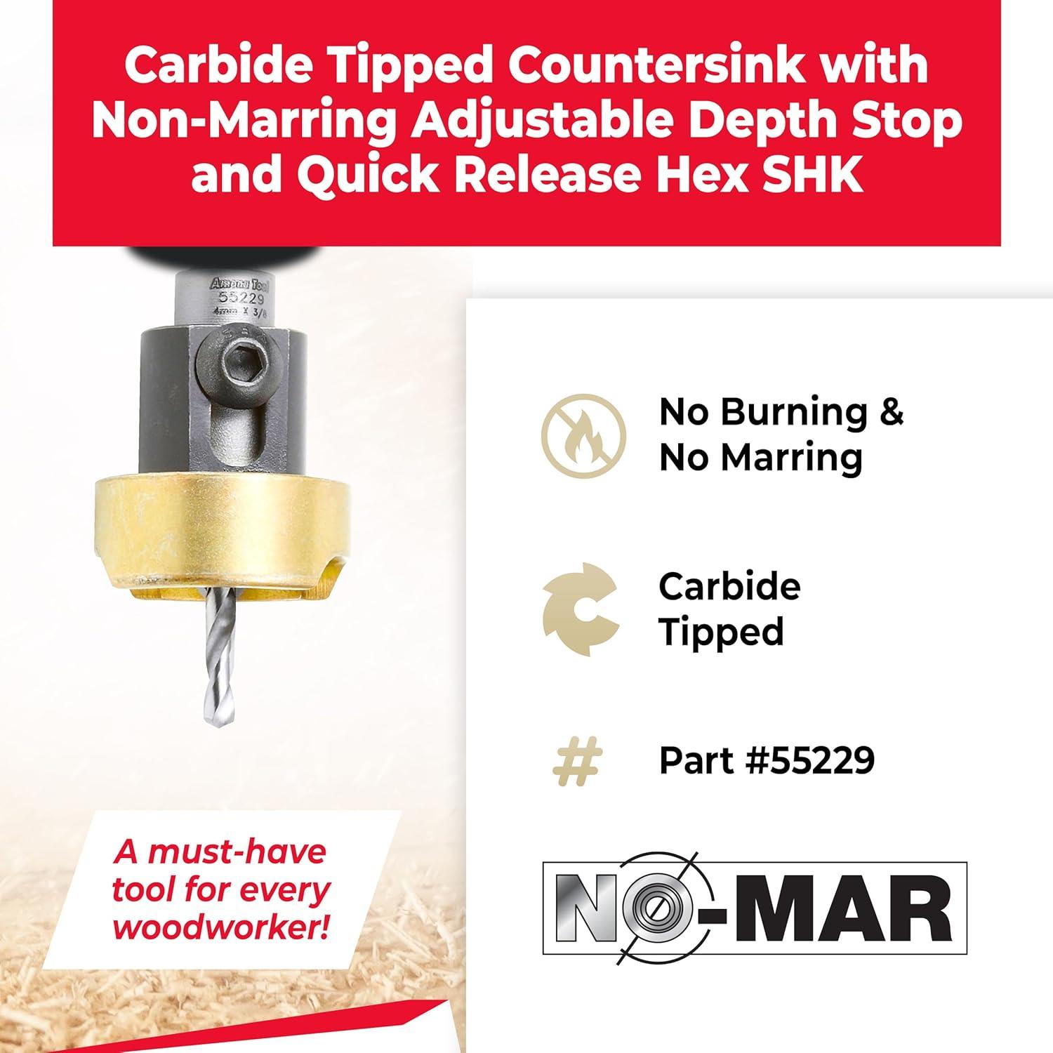 Broca Contraavellanadora Amana Tool 82 Grados 9.53 mm HSS