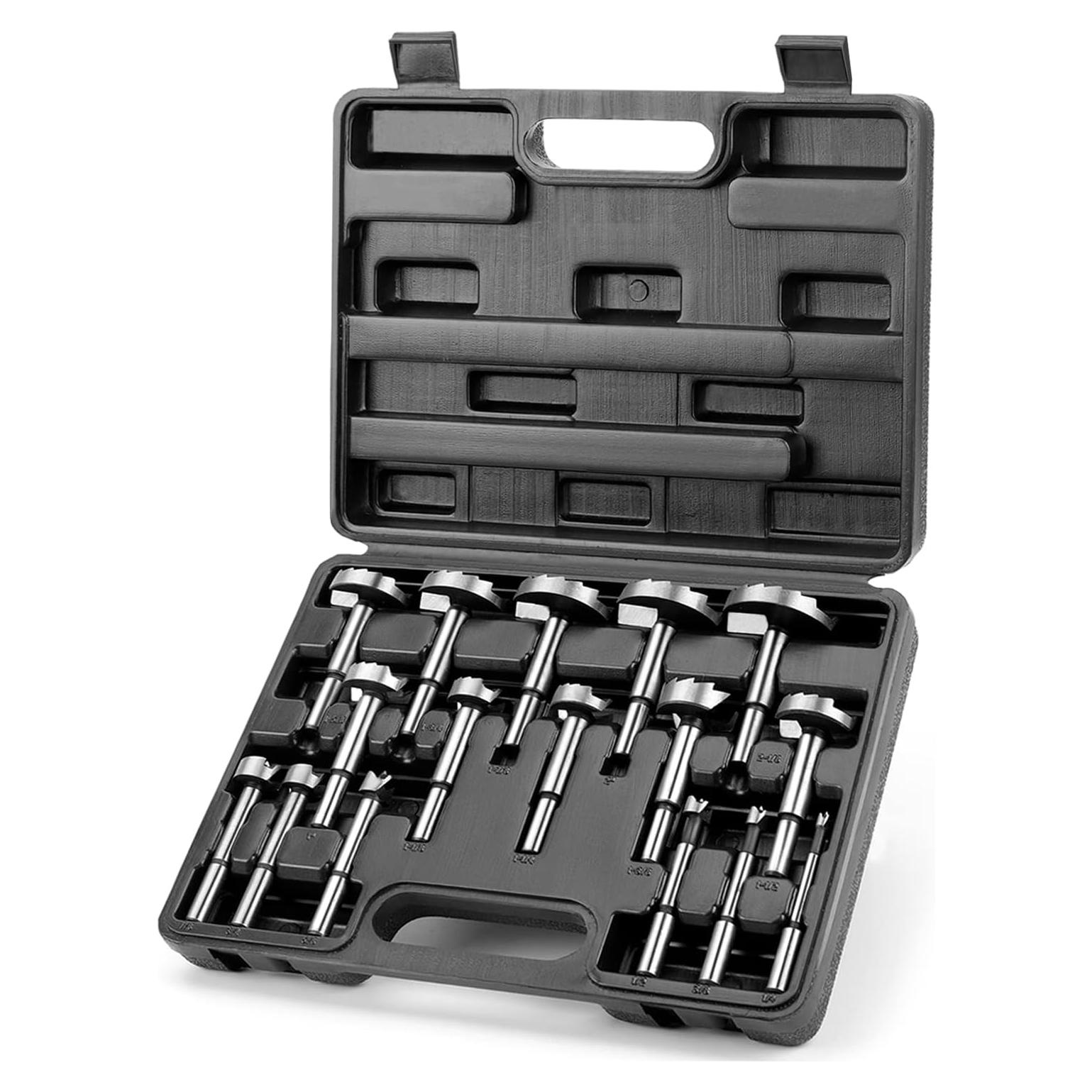 Juego de Brocas Forstner COMOWARE 16 Piezas Acero al Carbono