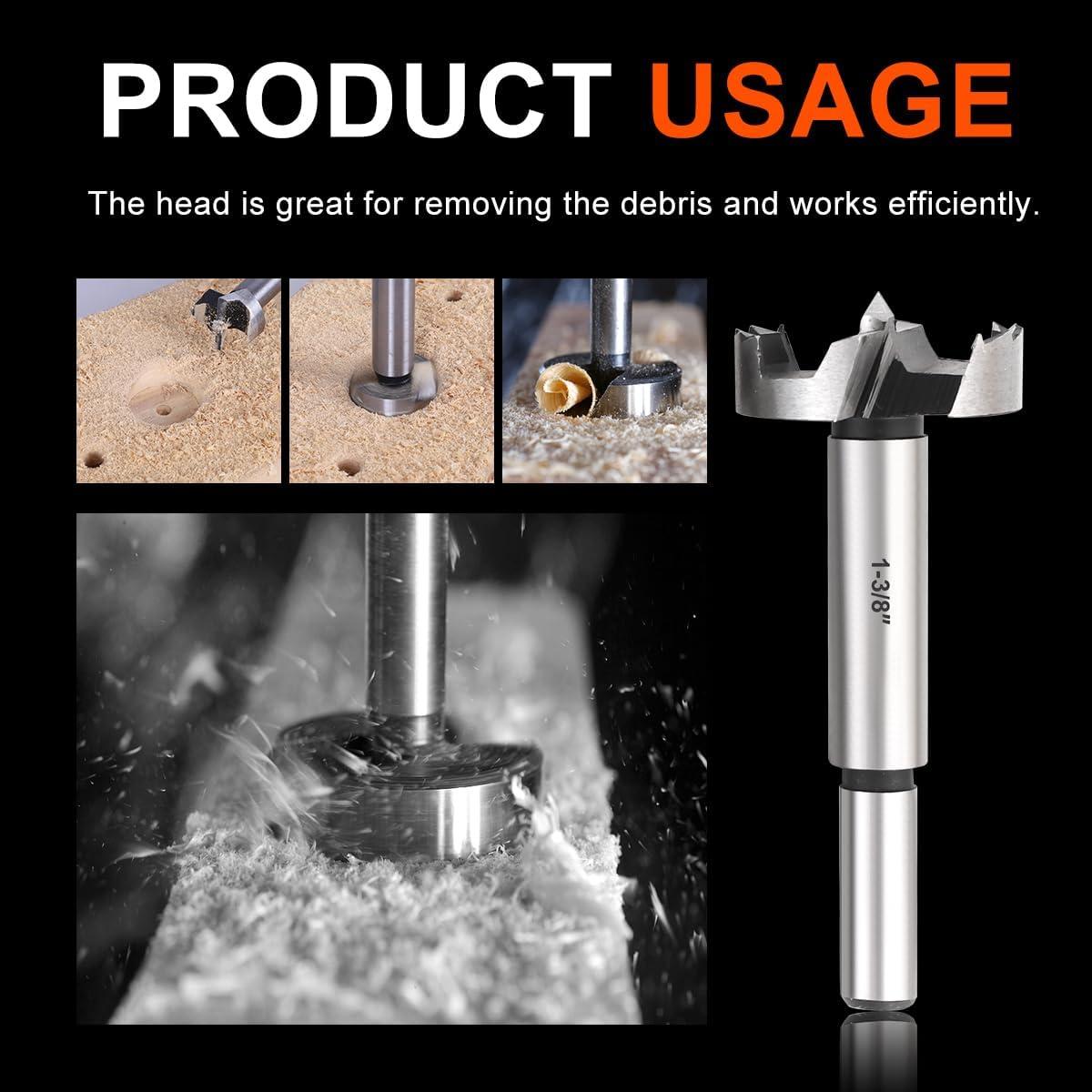 Juego de Brocas Forstner COMOWARE 16 Piezas Acero al Carbono