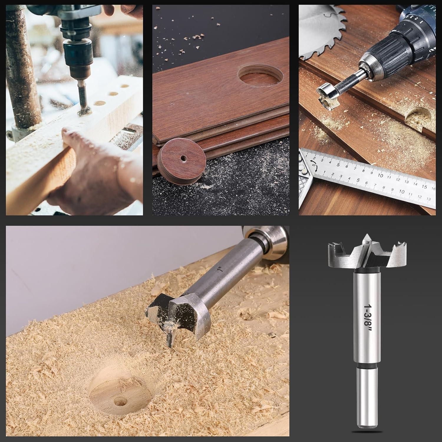 Juego de Brocas Forstner COMOWARE 16 Piezas Acero al Carbono