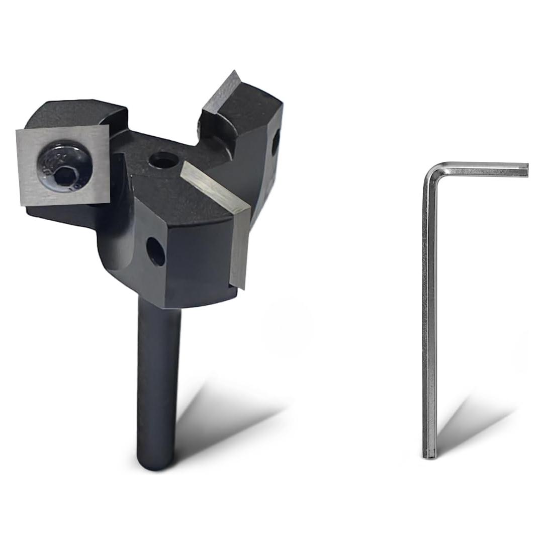 Fresa de Superficie CNC HIIZUG 1/4" Eje 38.1mm 12mm Carburo